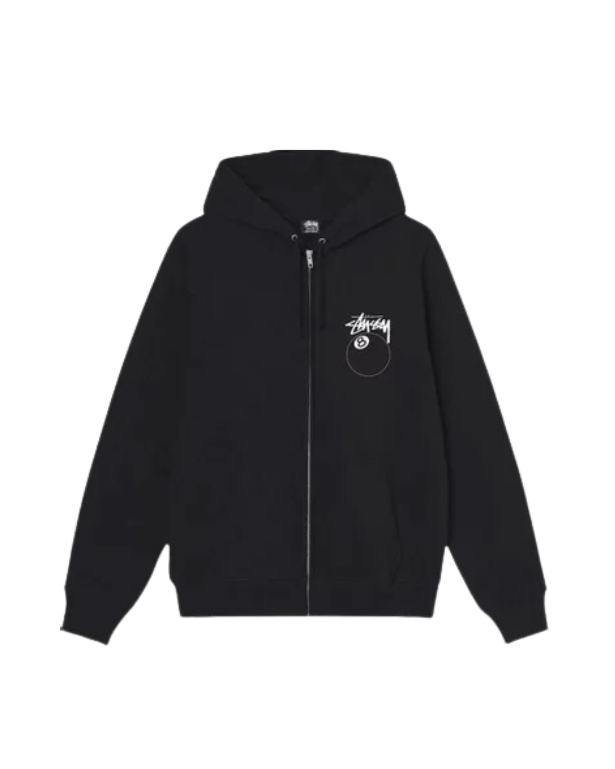Stussy 8 Ball Zip Hoodie Black