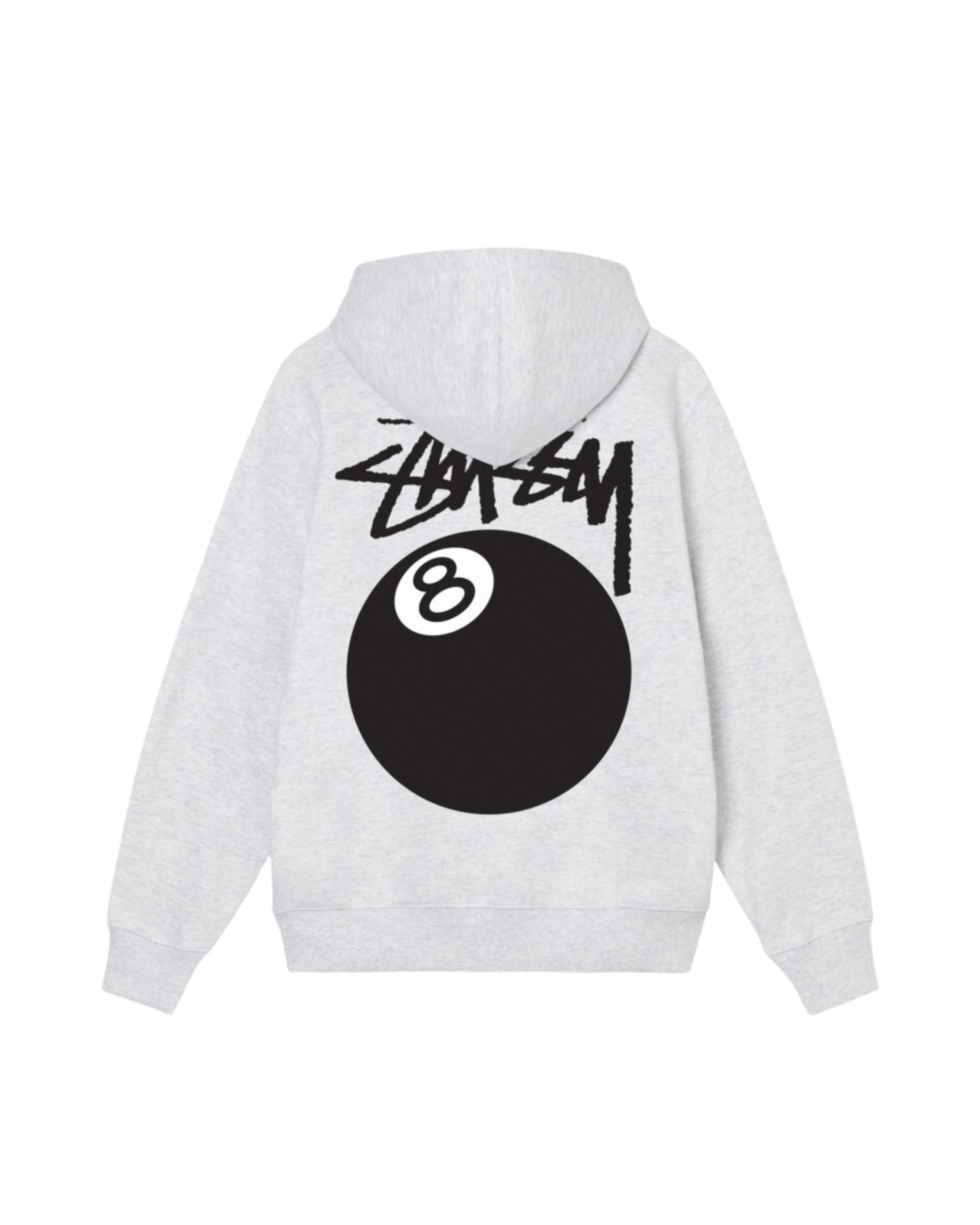 Stussy 8 Ball Zip Hoodie Ash Heather