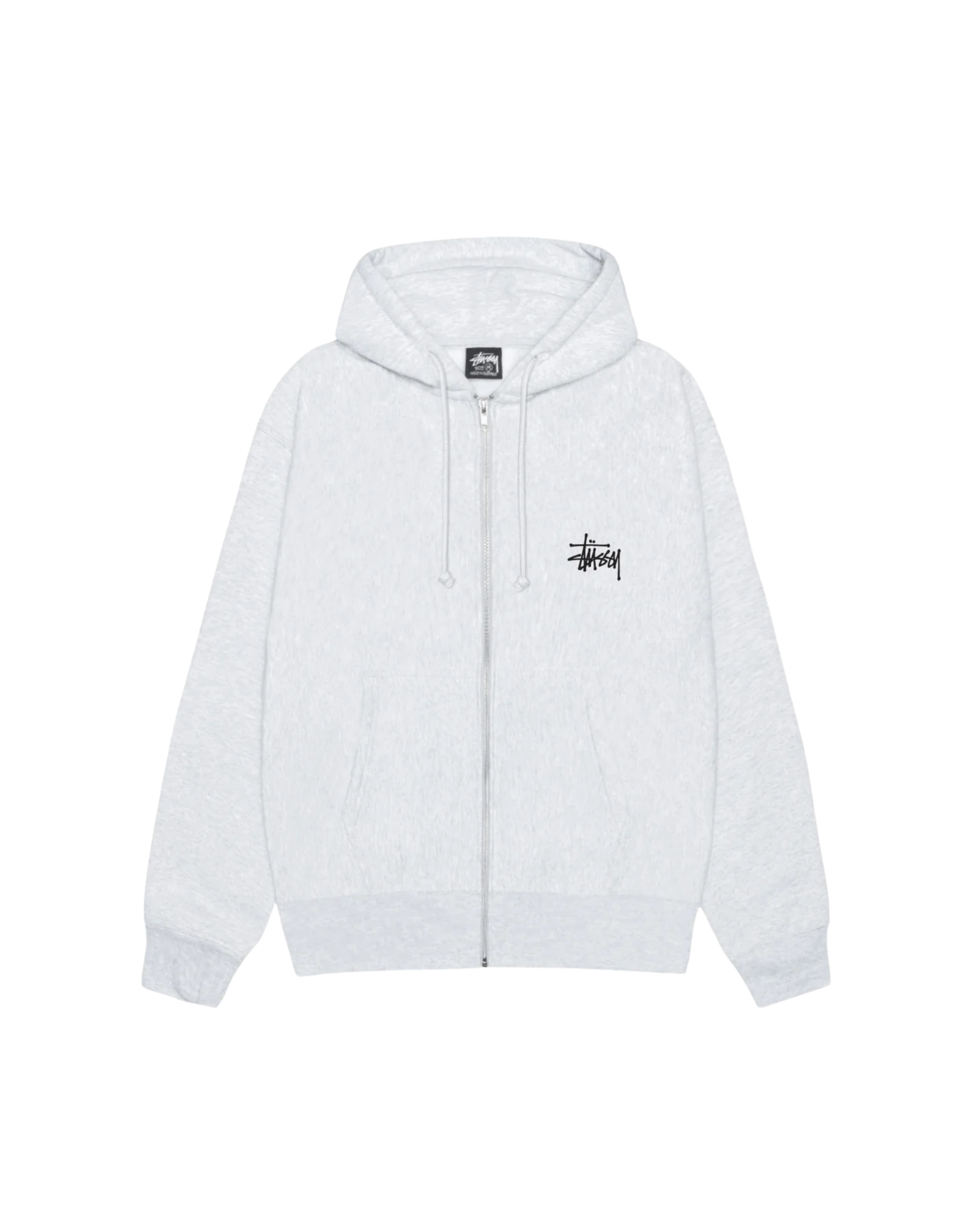 Stussy Basic Zip Hoodie Ash Heather