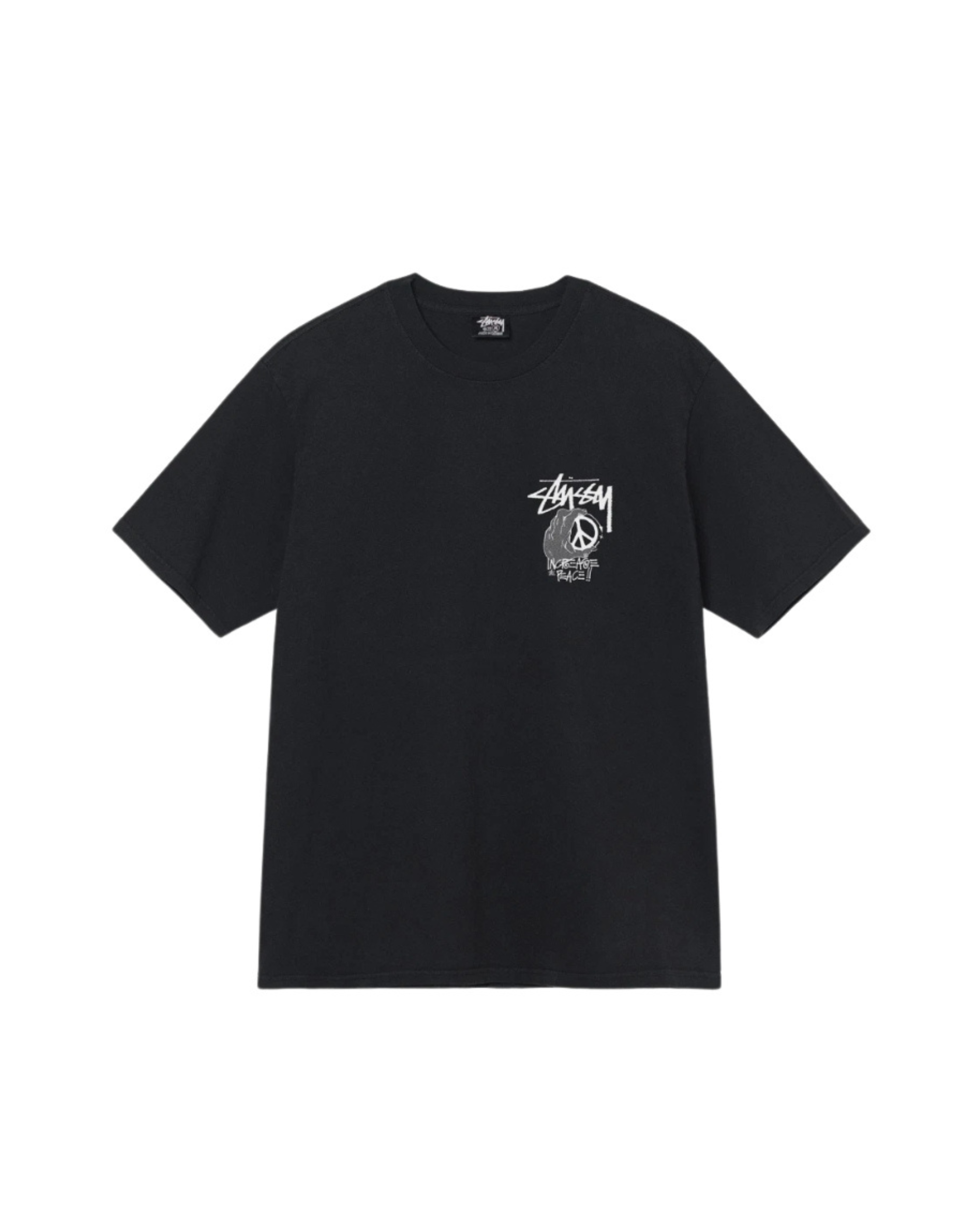 Stussy Peace Hand Pigment Dyed Tee Black