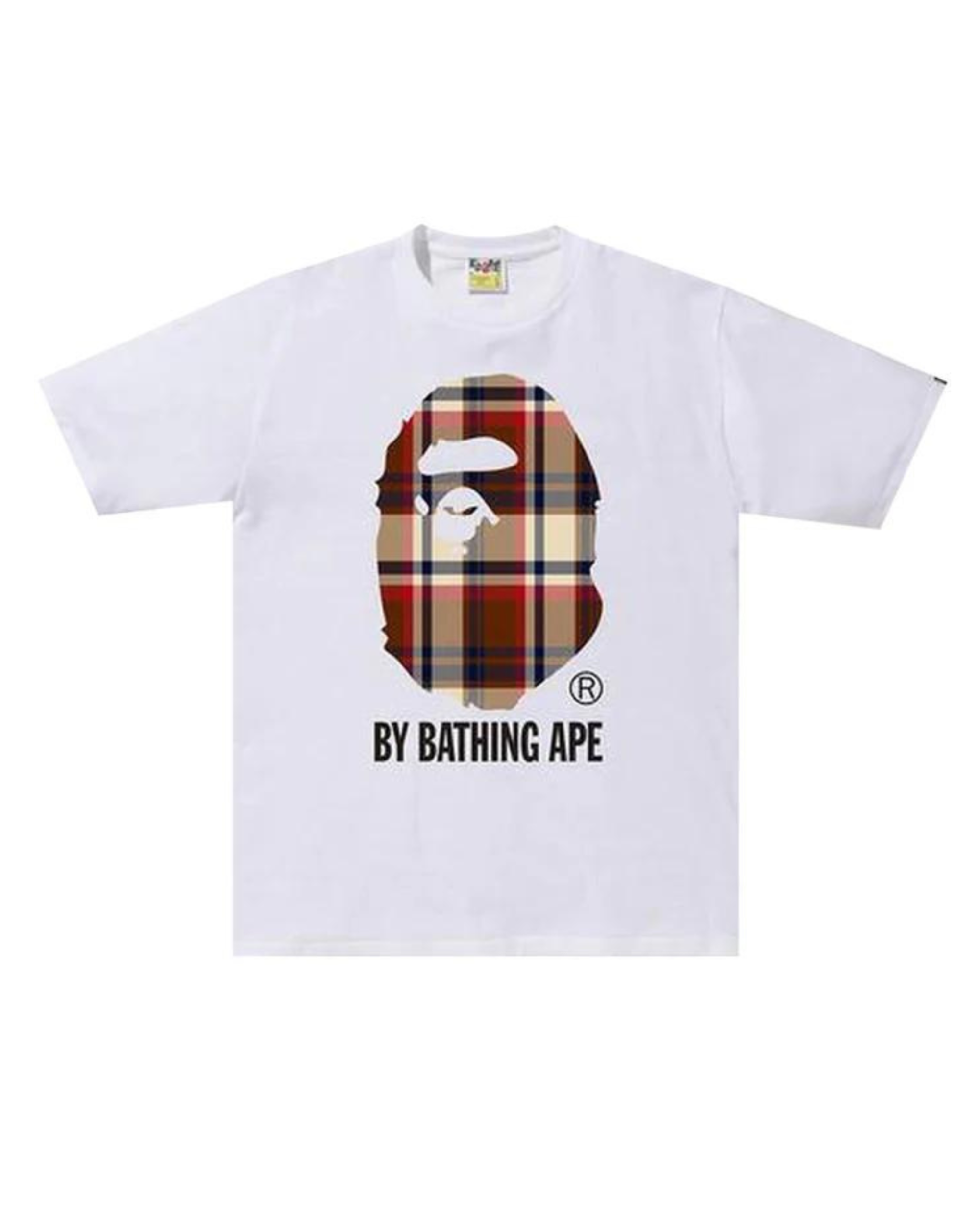 Bape Big Head Plaid T-shirt White
