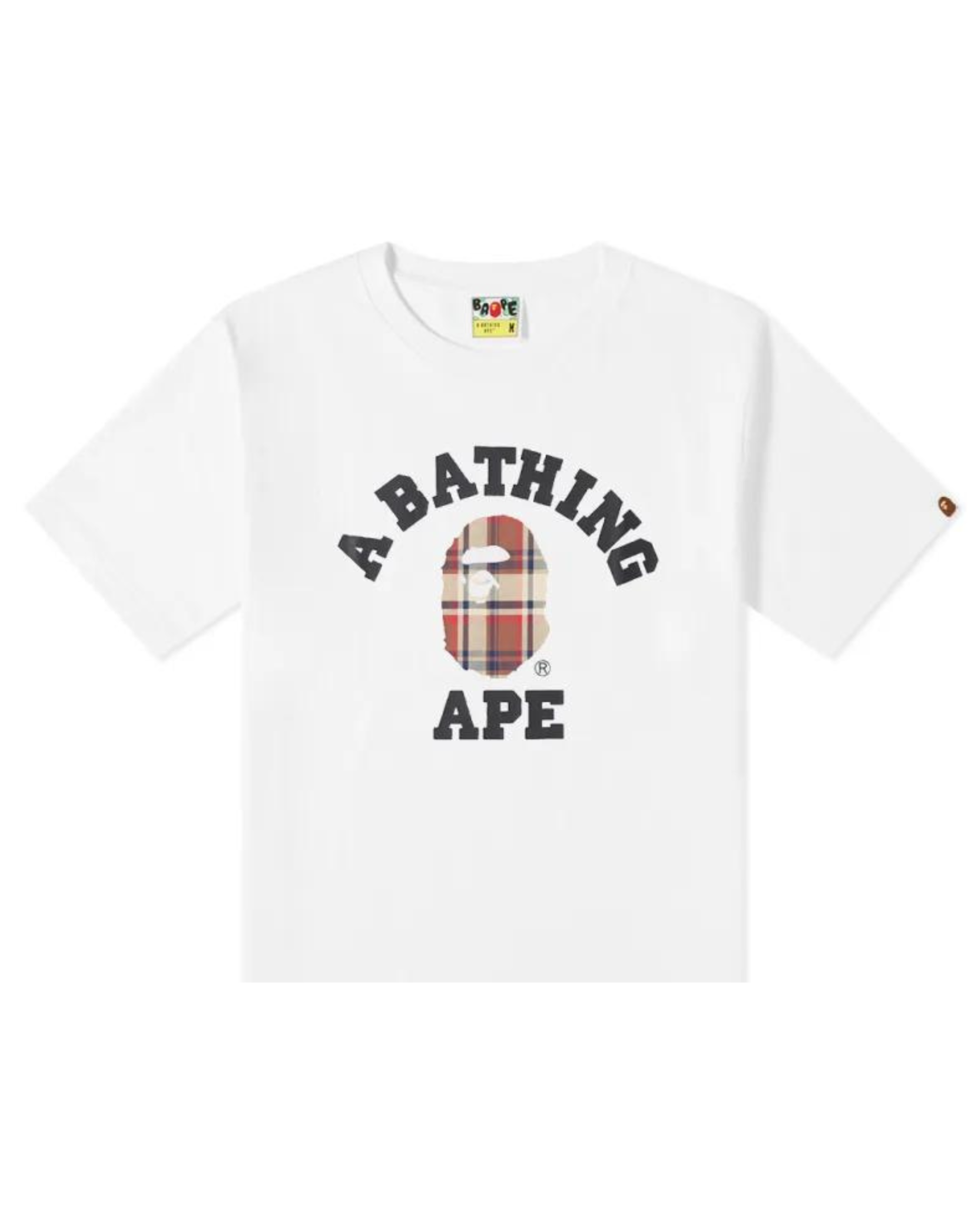 Bape College Plaid T-shirt White