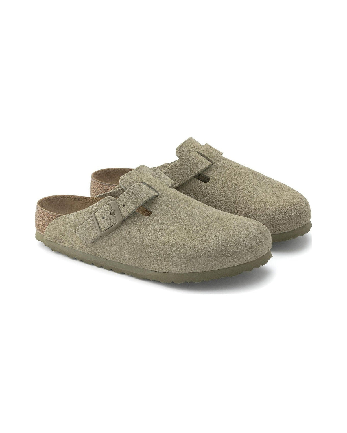 Birkenstock Boston Suede Faded Khaki
