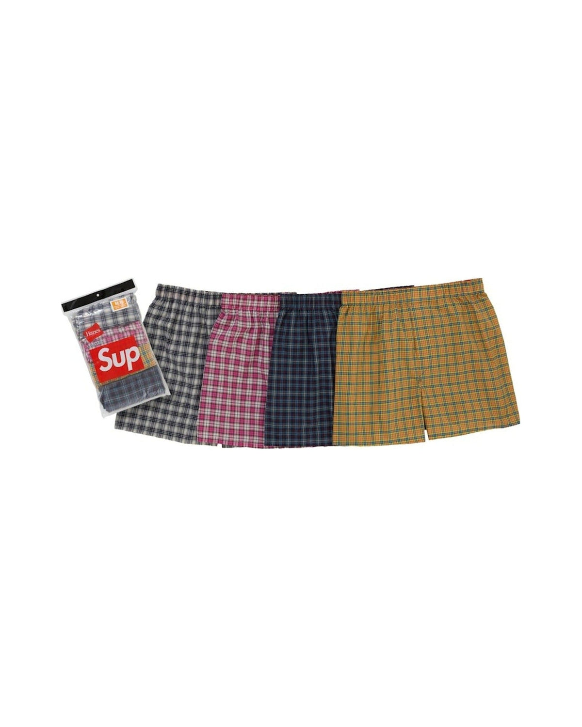 Supreme Hanes Plaid Boxers (4 Pack) Multicolor