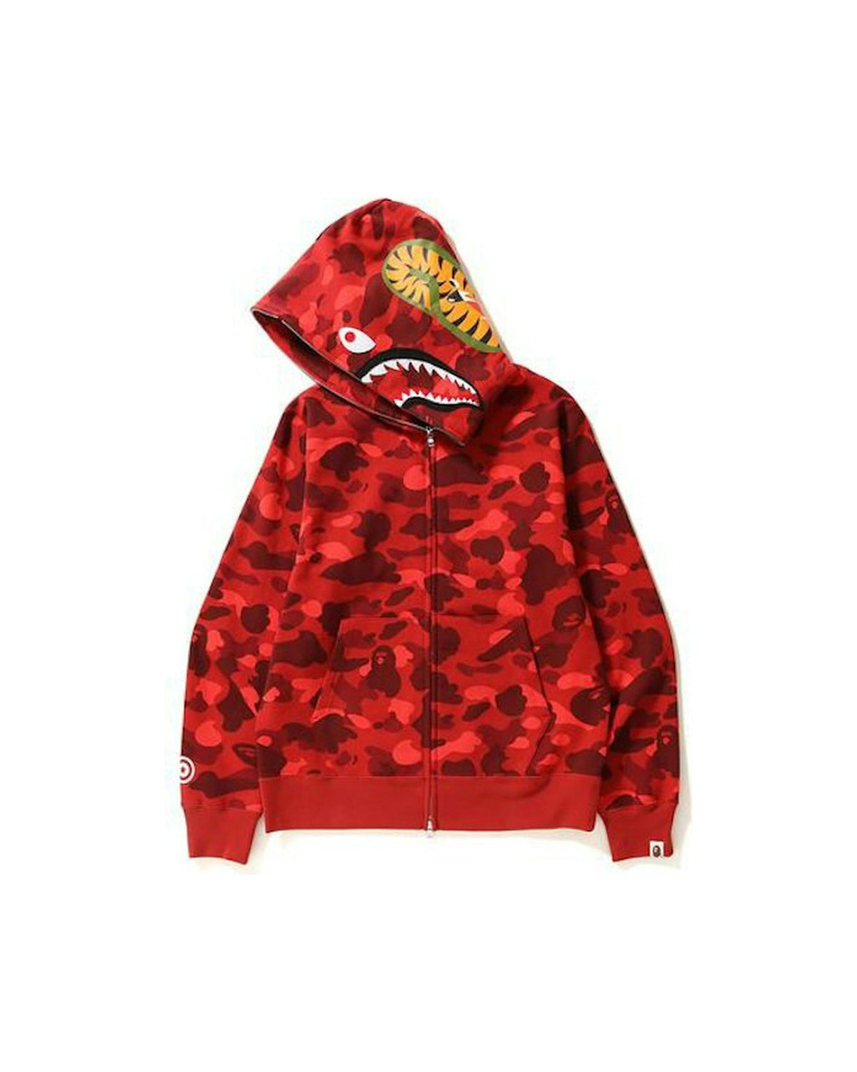 BAPE Color Camo Shark Full Zip (SS21) Hoodie Red