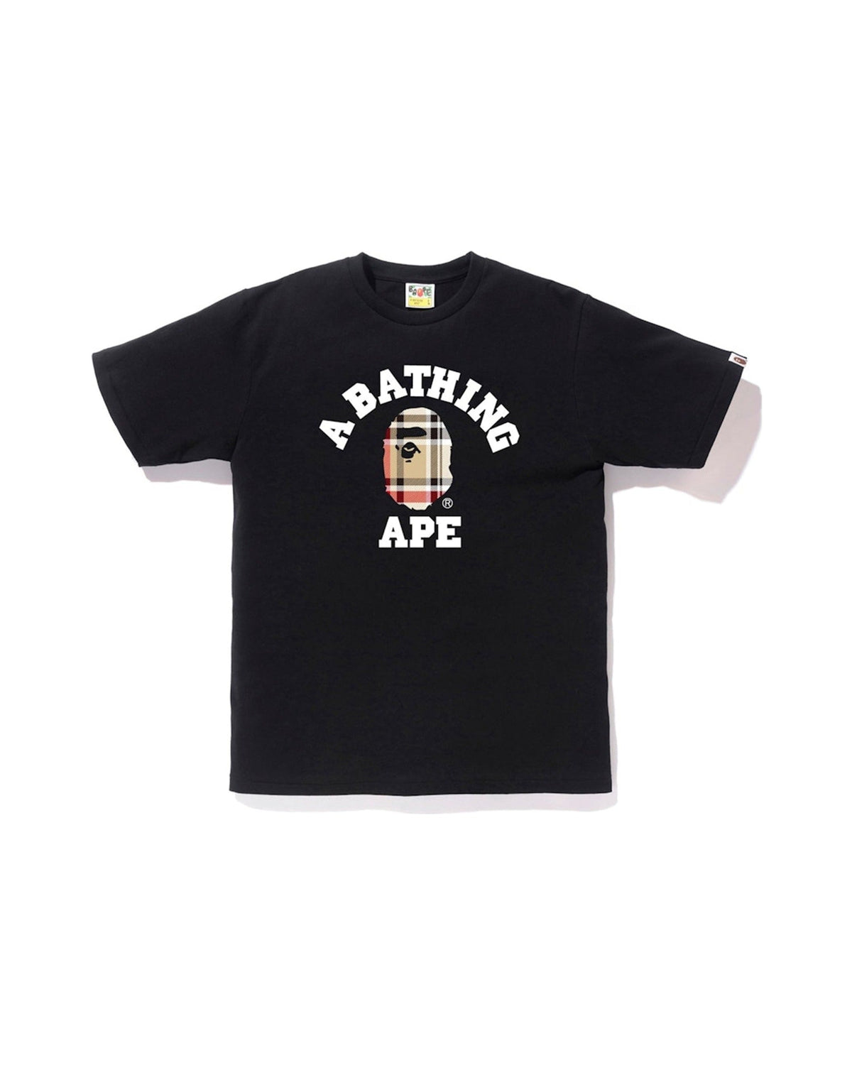 BAPE Check College Tee Black/Beige