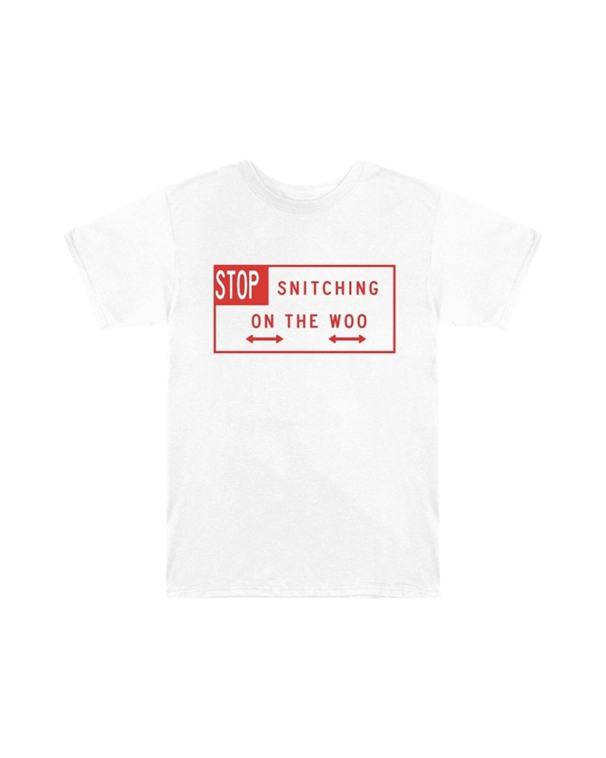 Pop Smoke x Vlone Stop Snitching T-Shirt White/Red