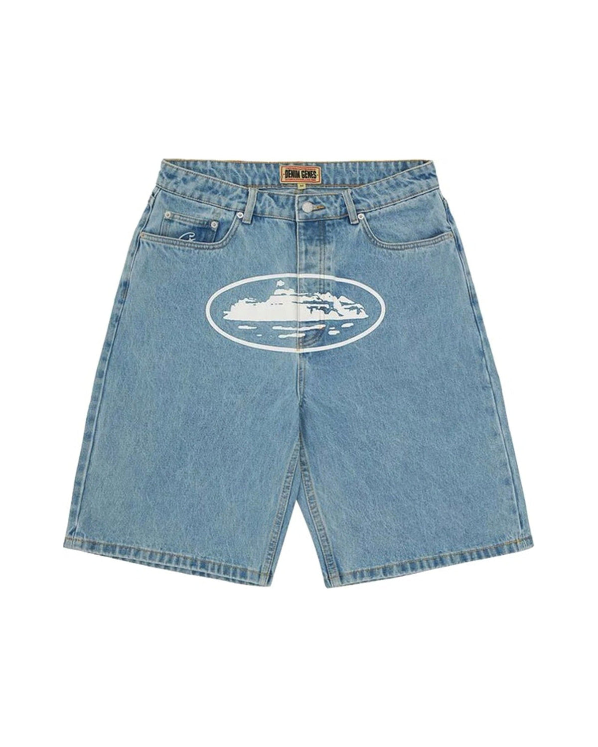 Corteiz Baggy Denim Shorts Stonewash