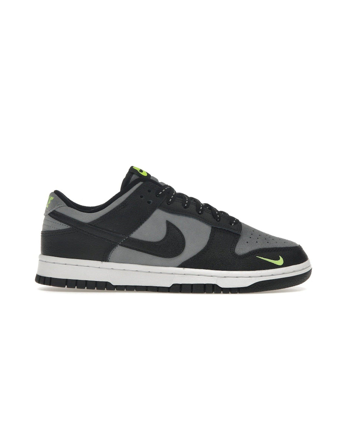 Nike Dunk Low Black Cool Grey Volt Mini Swoosh