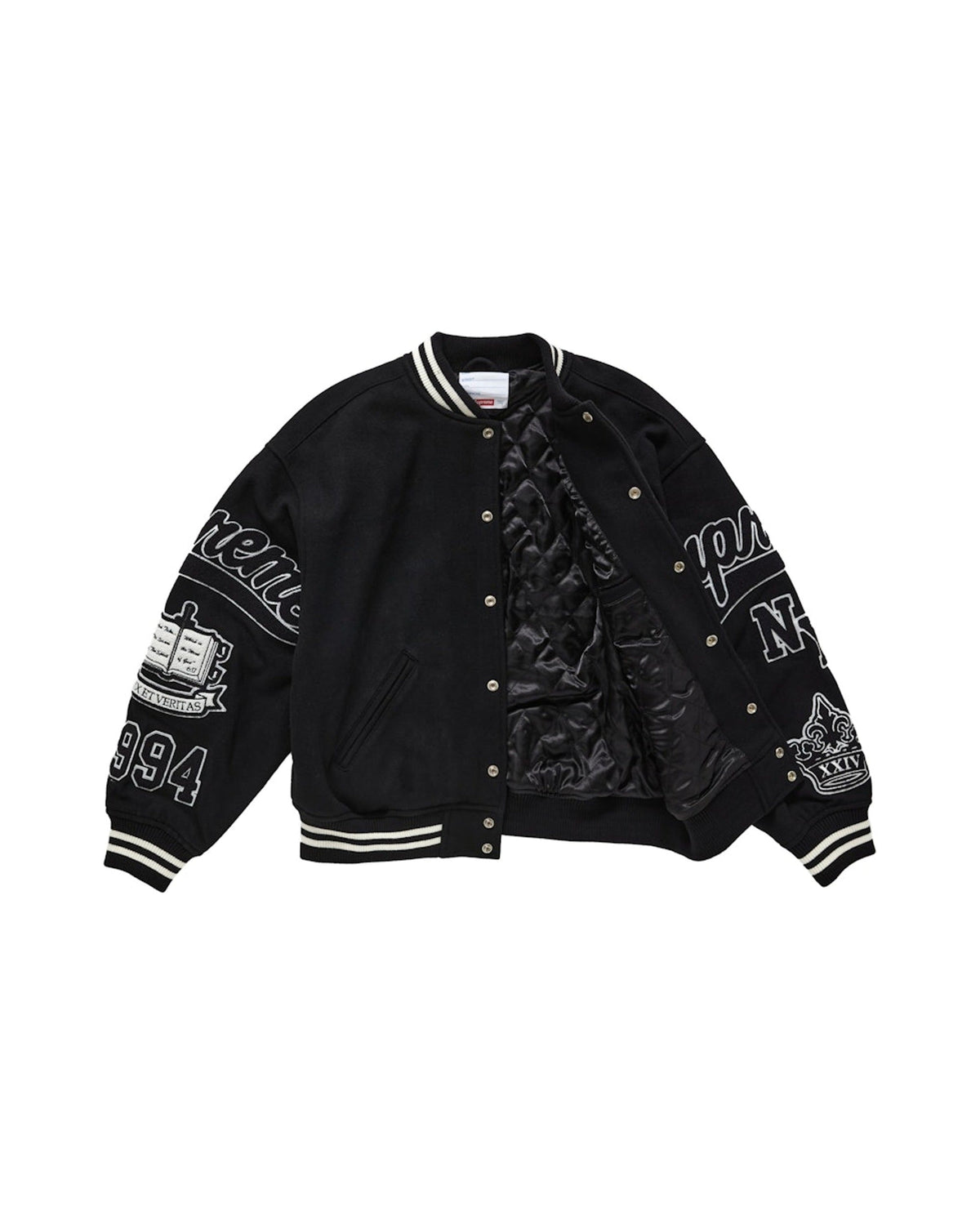 Supreme Veritas Varsity Jacket Black