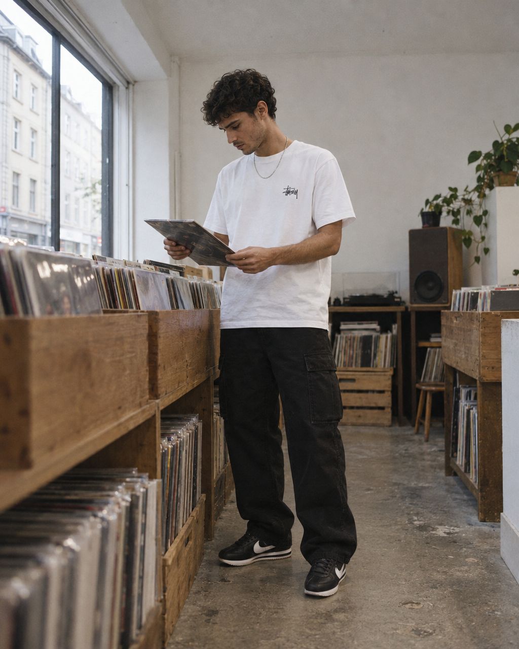 Stussy Basic Tee White - streetstyle i København