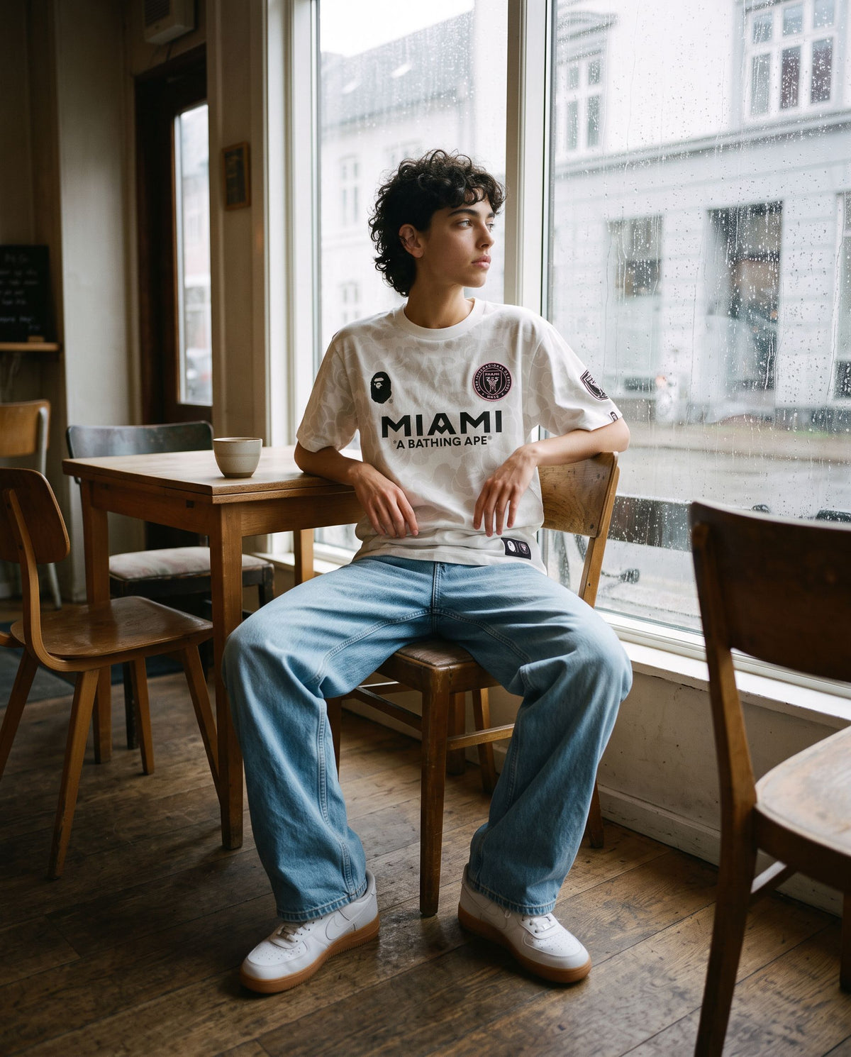 BAPE x Inter Miami CF Camo Tee White - streetstyle i København