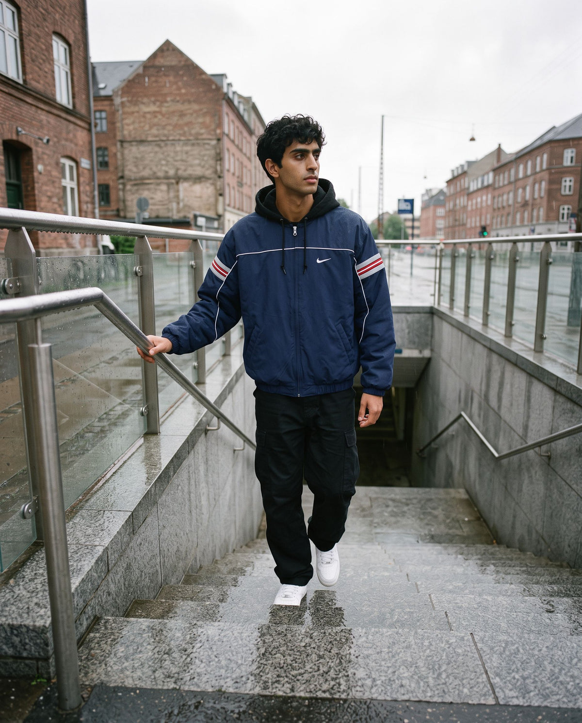 Supreme Nike Nylon Hooded Jacket Navy - streetstyle i København