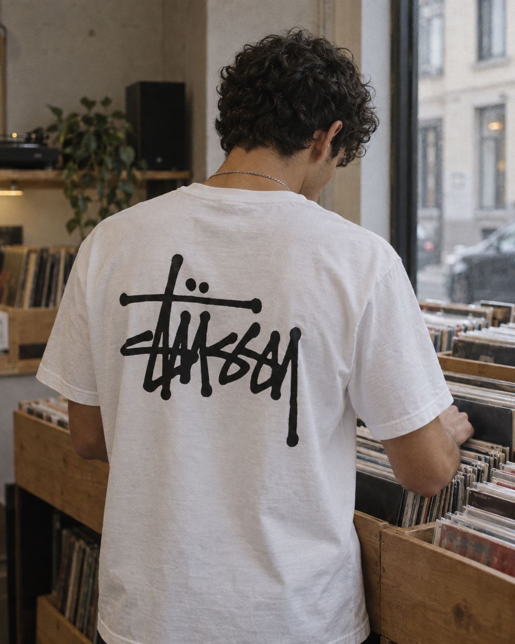 Stussy Basic Tee White - detalje