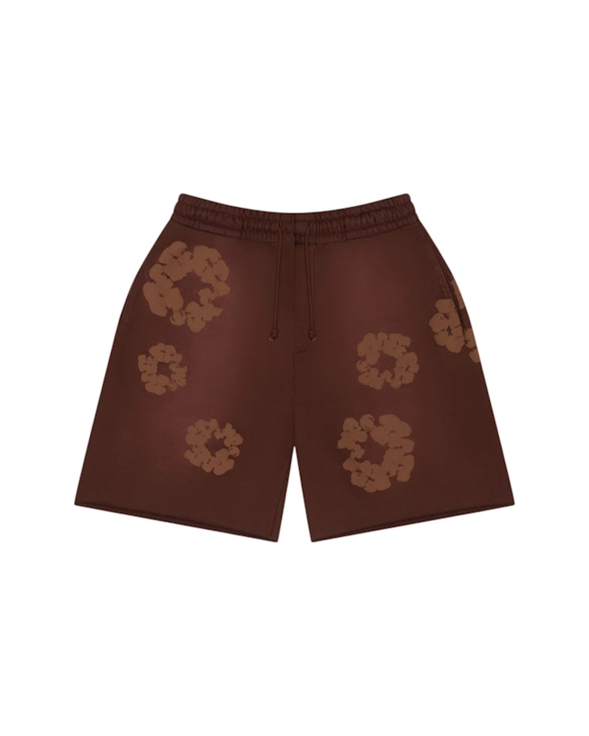 Denim Tears Mono Cotton Wreath Sweat Shorts Brown