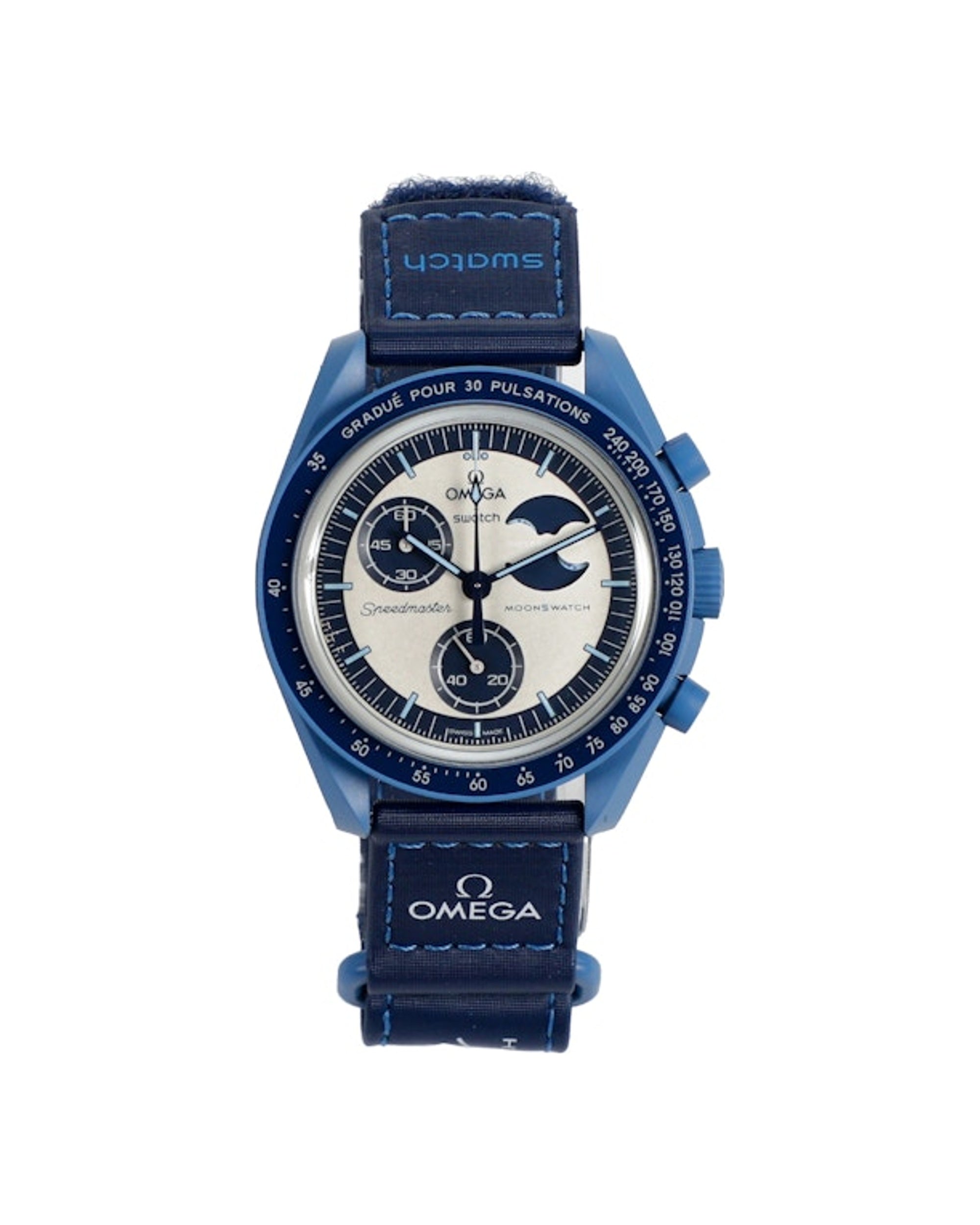 Swatch x Omega Bioceramic Moonswatch Mission to the Super Blue Moonphase SO33N700