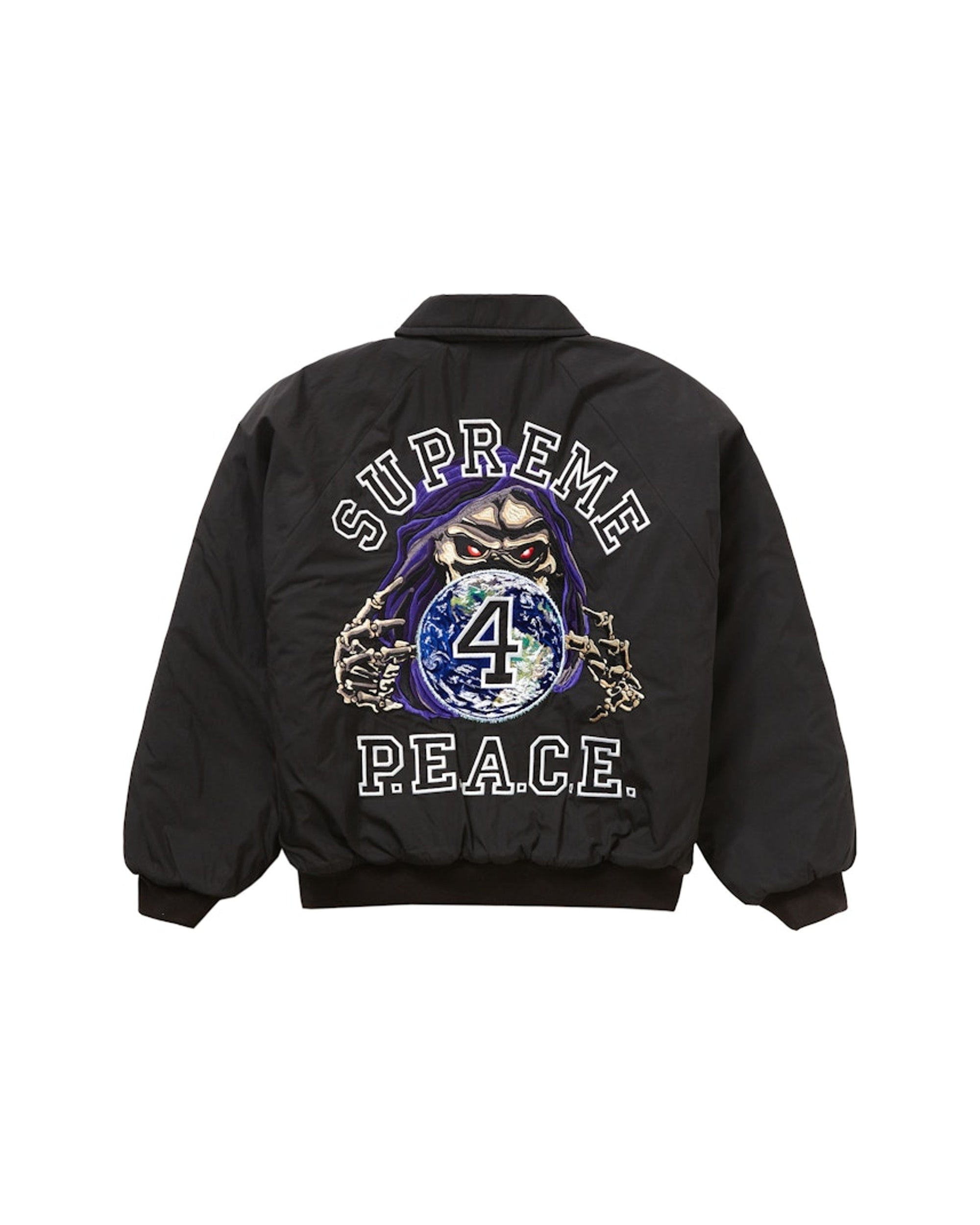 Supreme Peace Embroidered Work Jacket Black