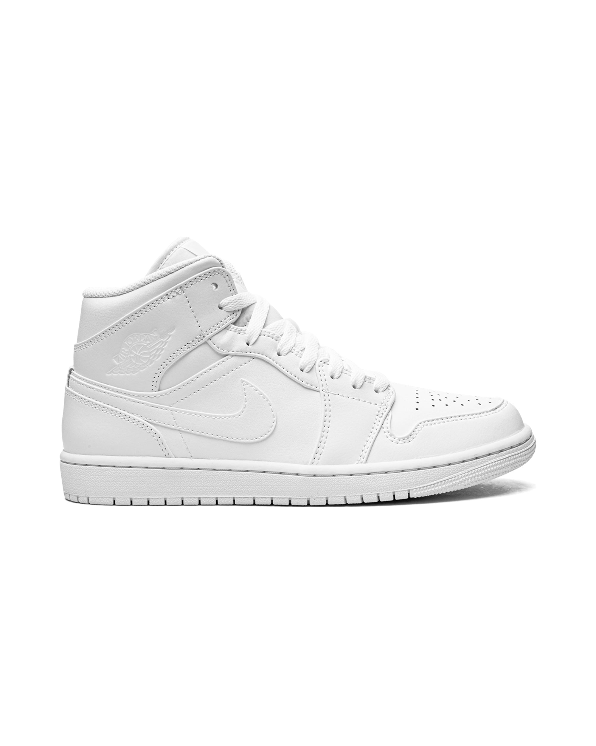 Jordan 1 Mid Triple White