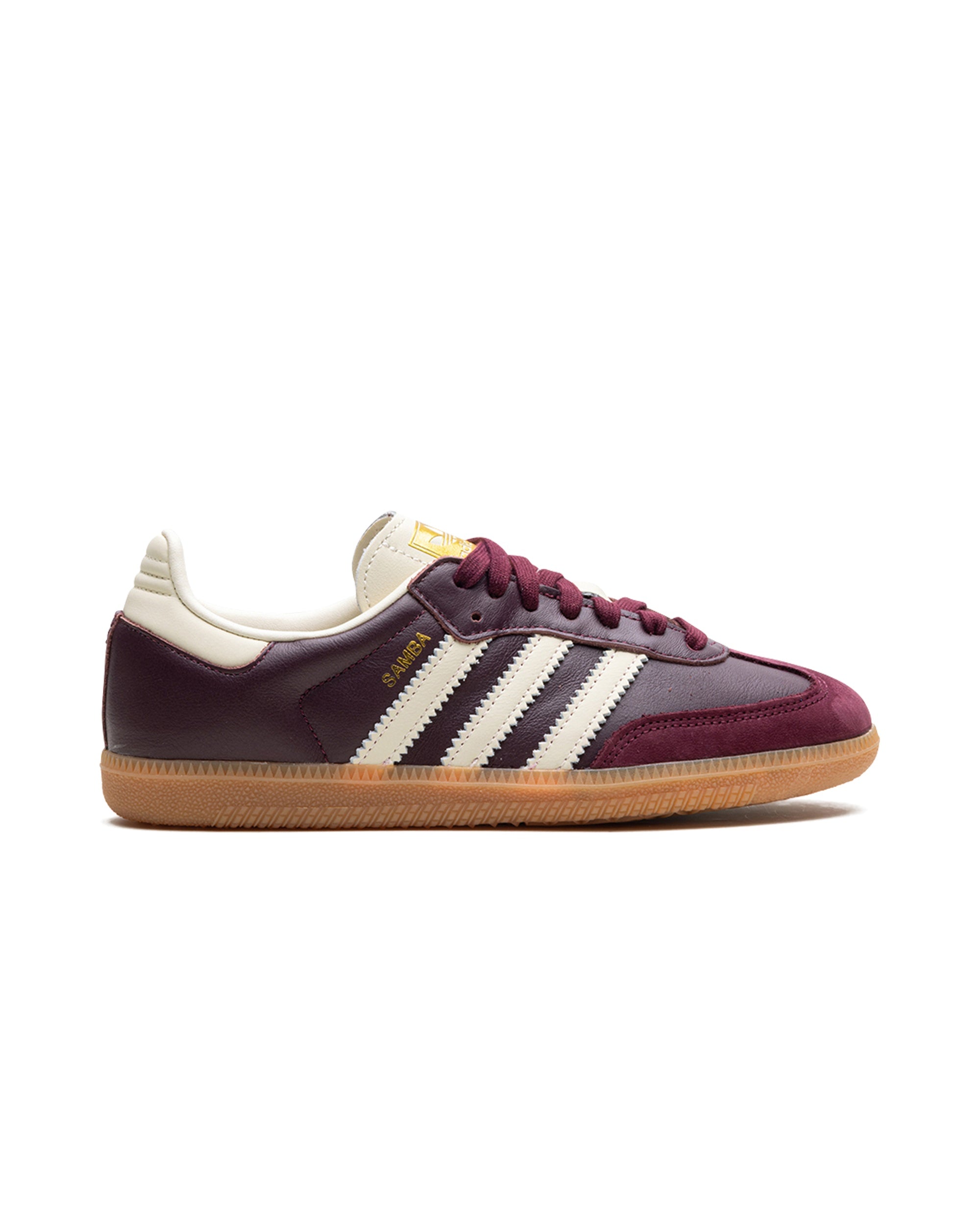 adidas Samba OG Maroon Gold Metallic (Women's)