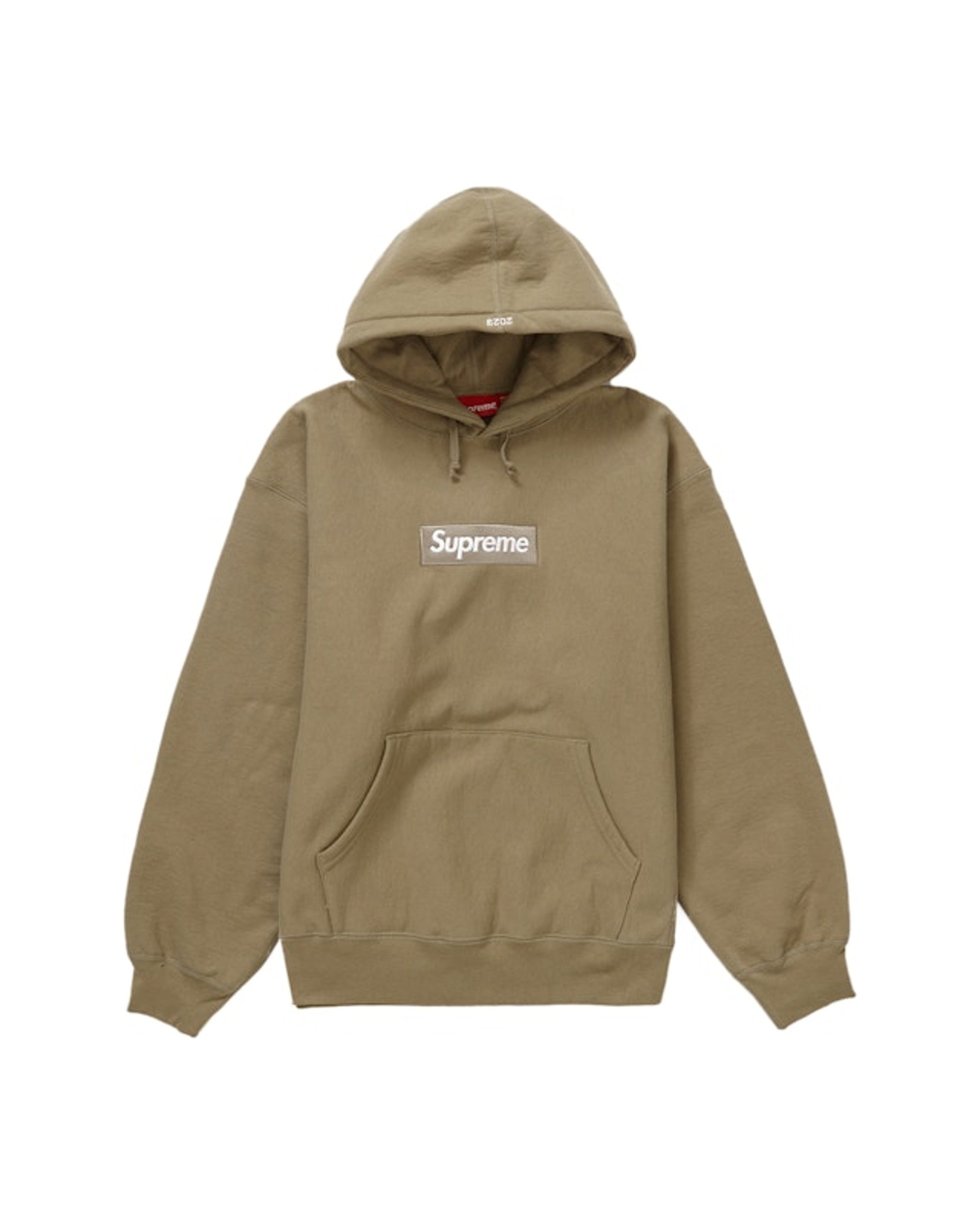 Supreme Box Logo Hooded Sweatshirt (FW23) Dark Sand