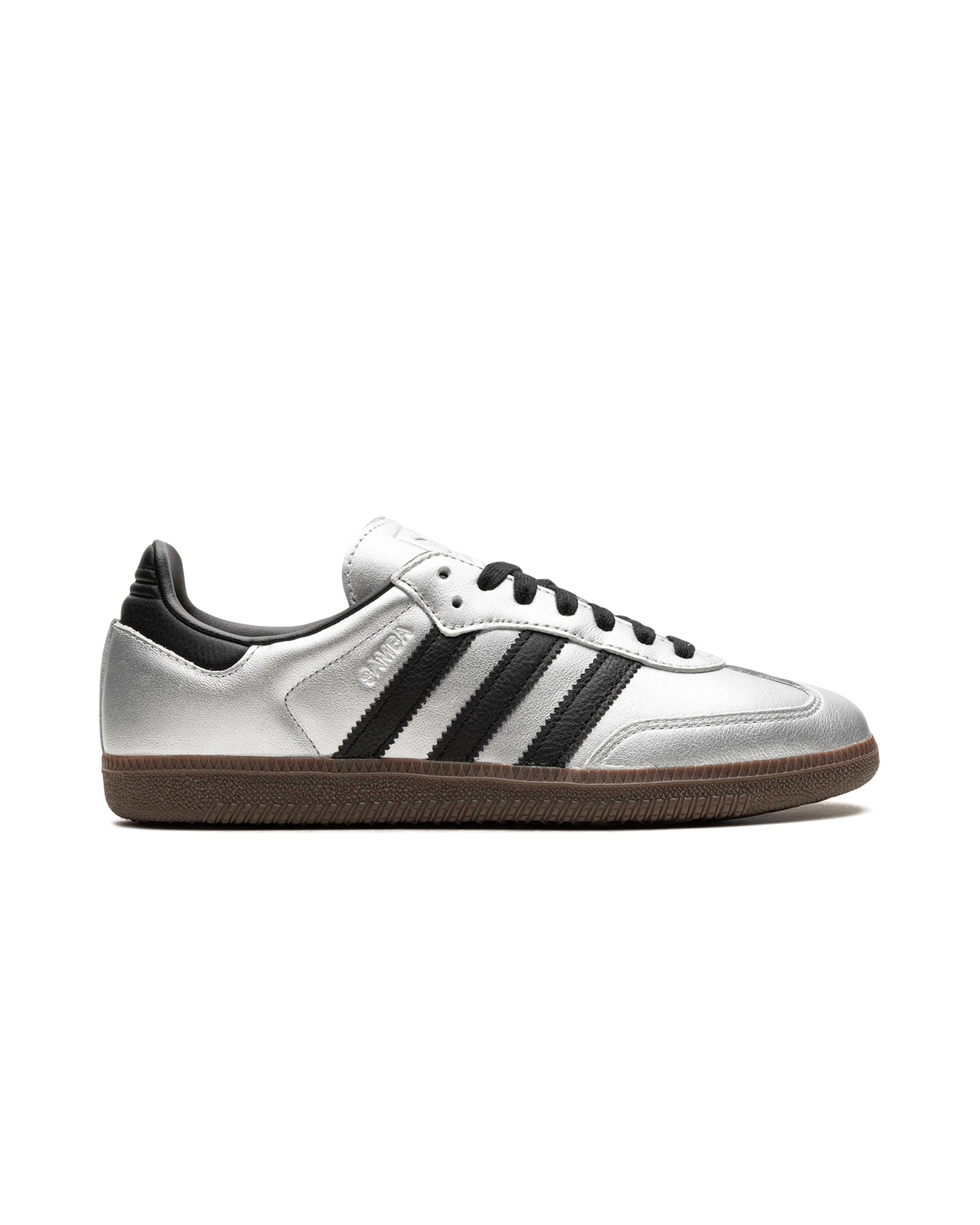 adidas Samba OG Silver Metallic Black Gum (Women's)
