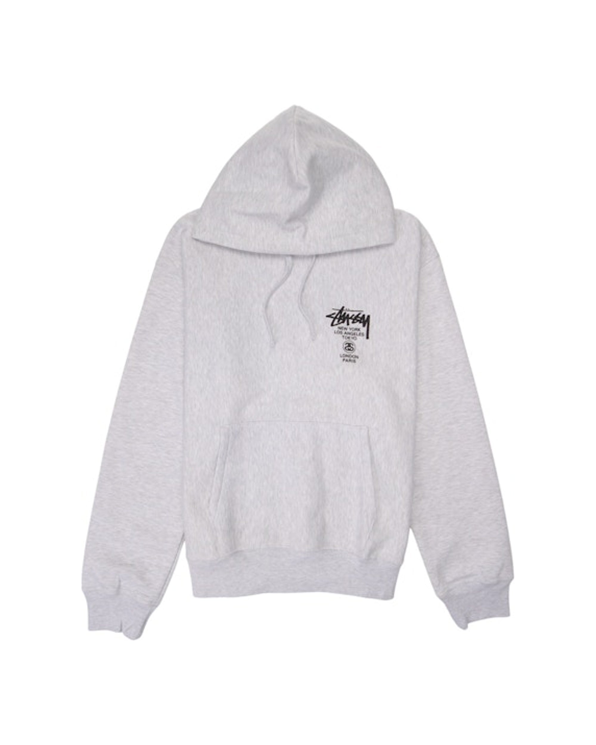 Stussy World Tour Hoodie Ash Heather