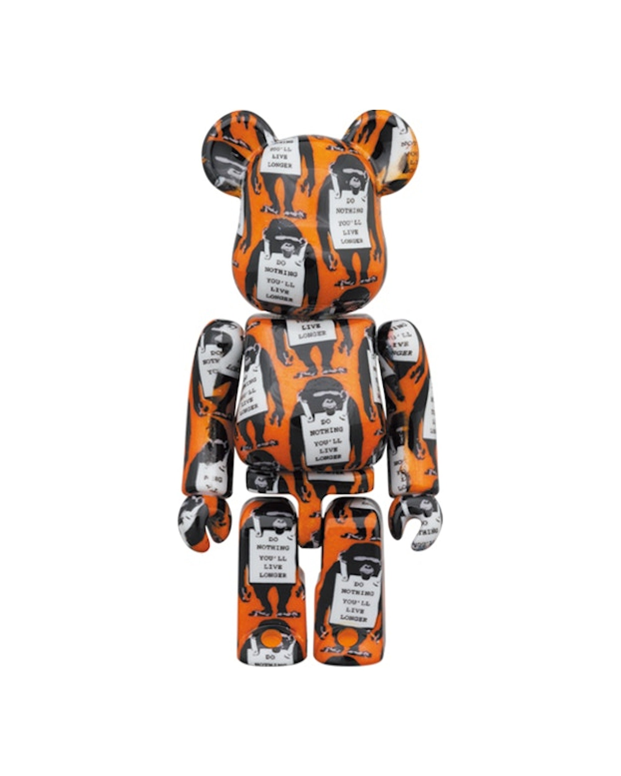 Bearbrick Monkey Sign 100% & 400% Set Orange