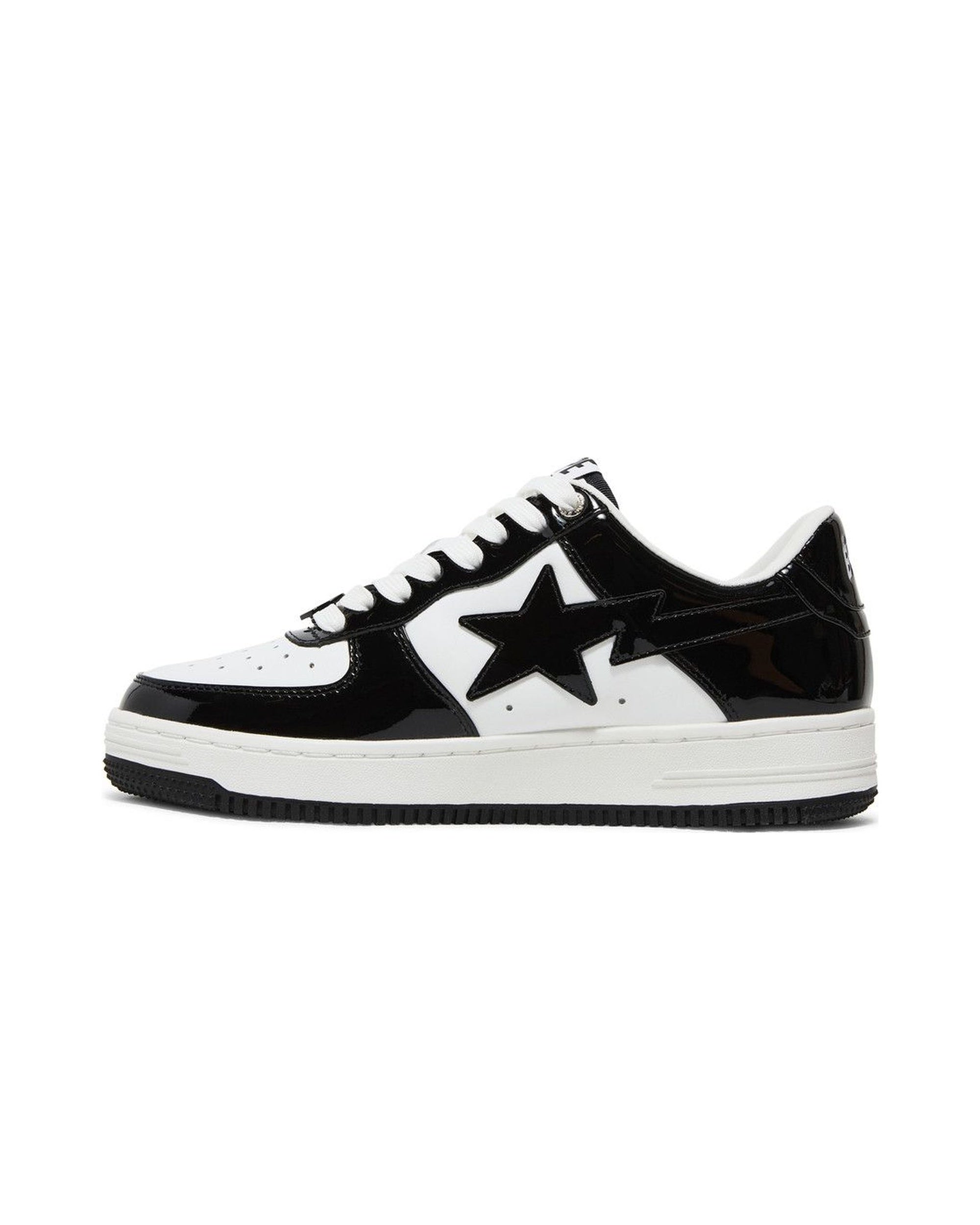 A Bathing Ape Bape Sta Patent Leather Black White