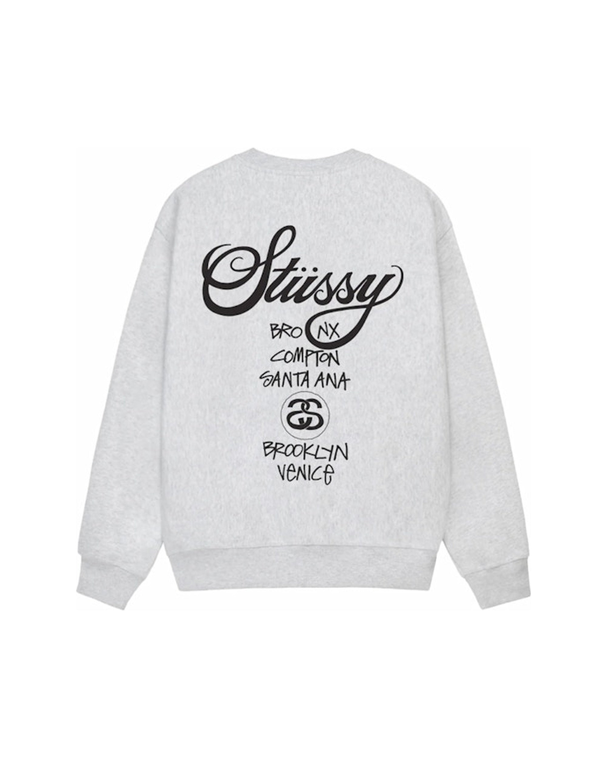 Stussy World Tour Crewneck Ash Heather