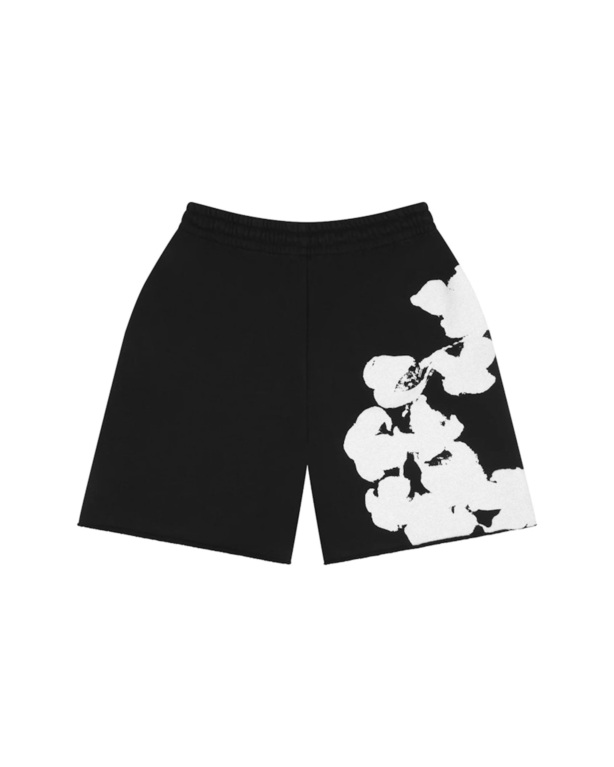 Denim Tears Big Cotton Wreath Sweat Shorts Black