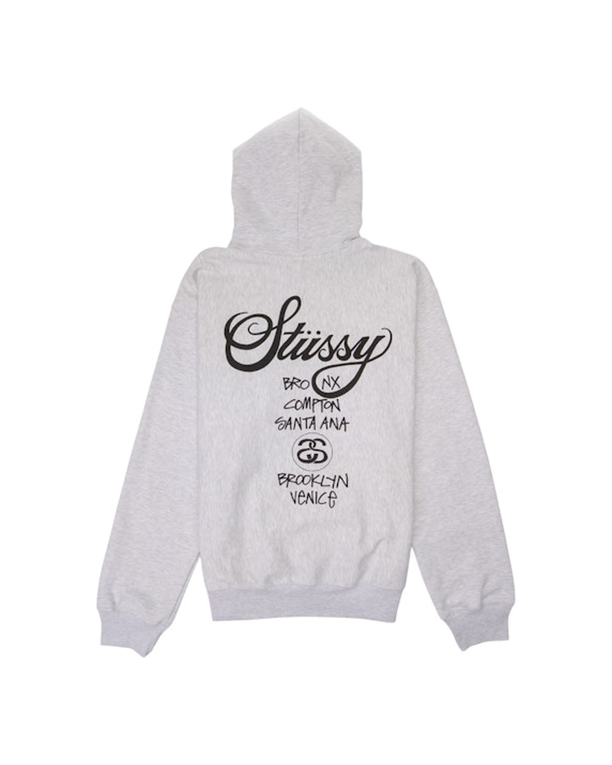 Stussy World Tour Hoodie Ash Heather