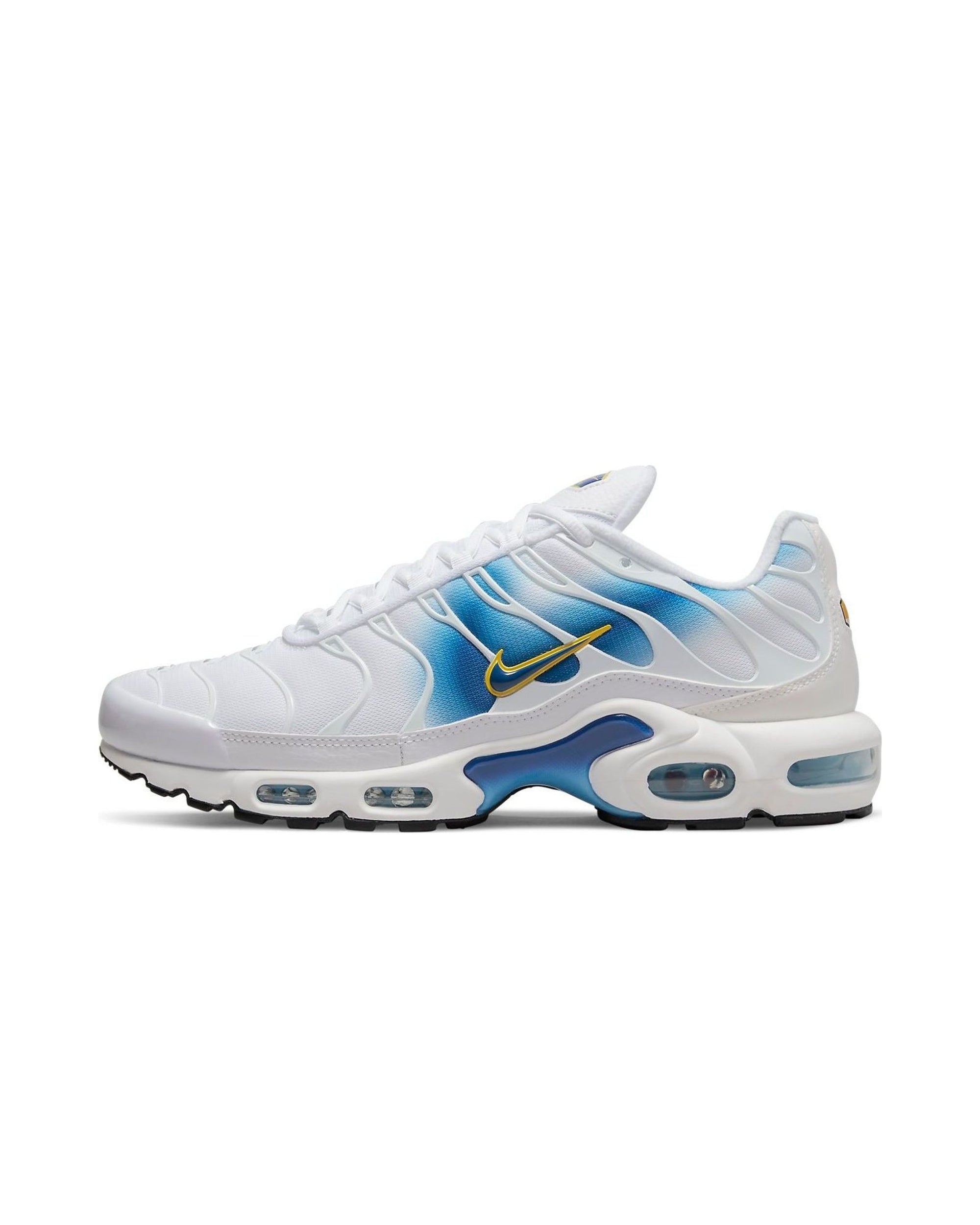Nike Air Max Plus Spray Paint Swoosh White Blue