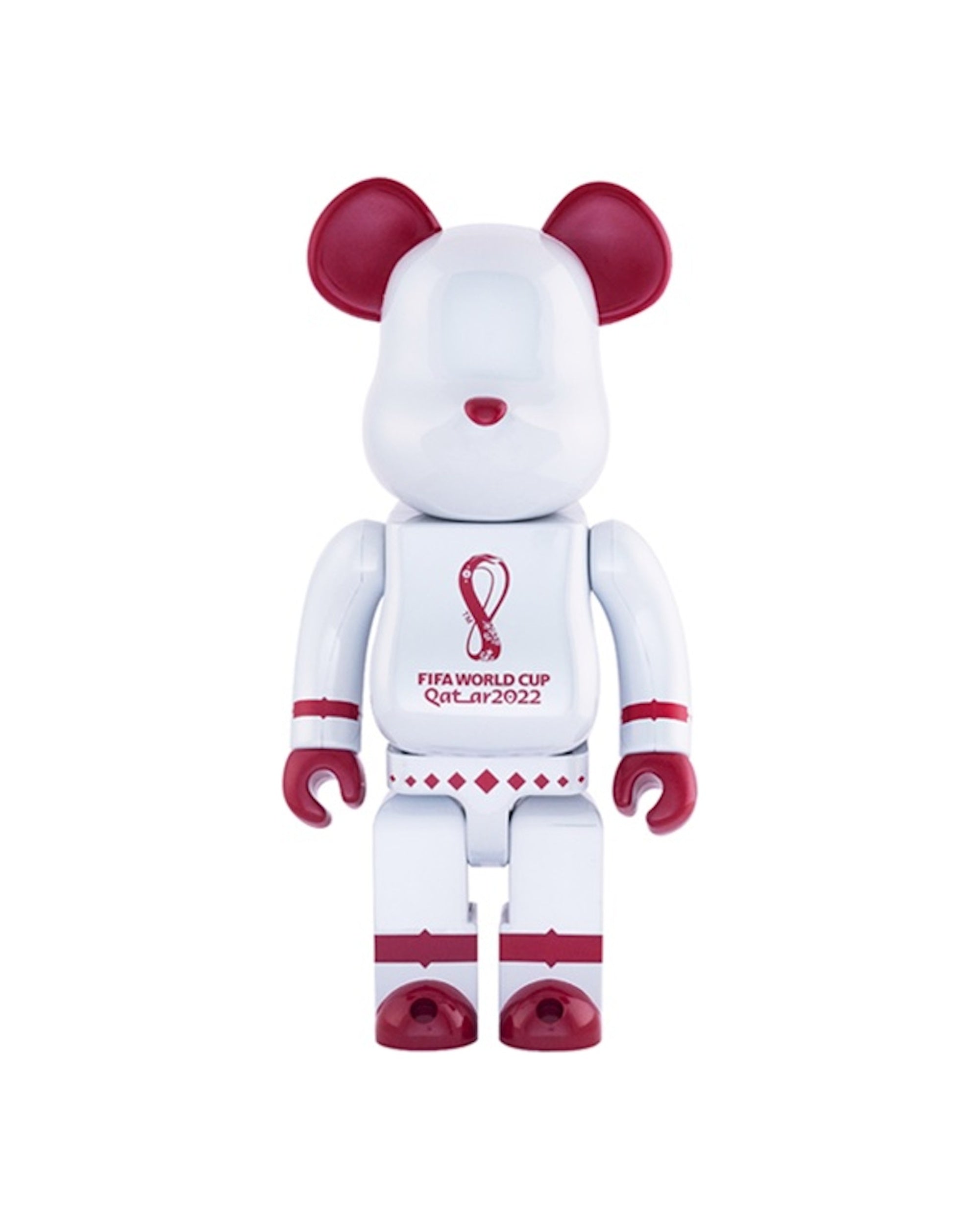 Bearbrick x FIFA World Cup Qatar 2022 100% & 400% Set White Chrome