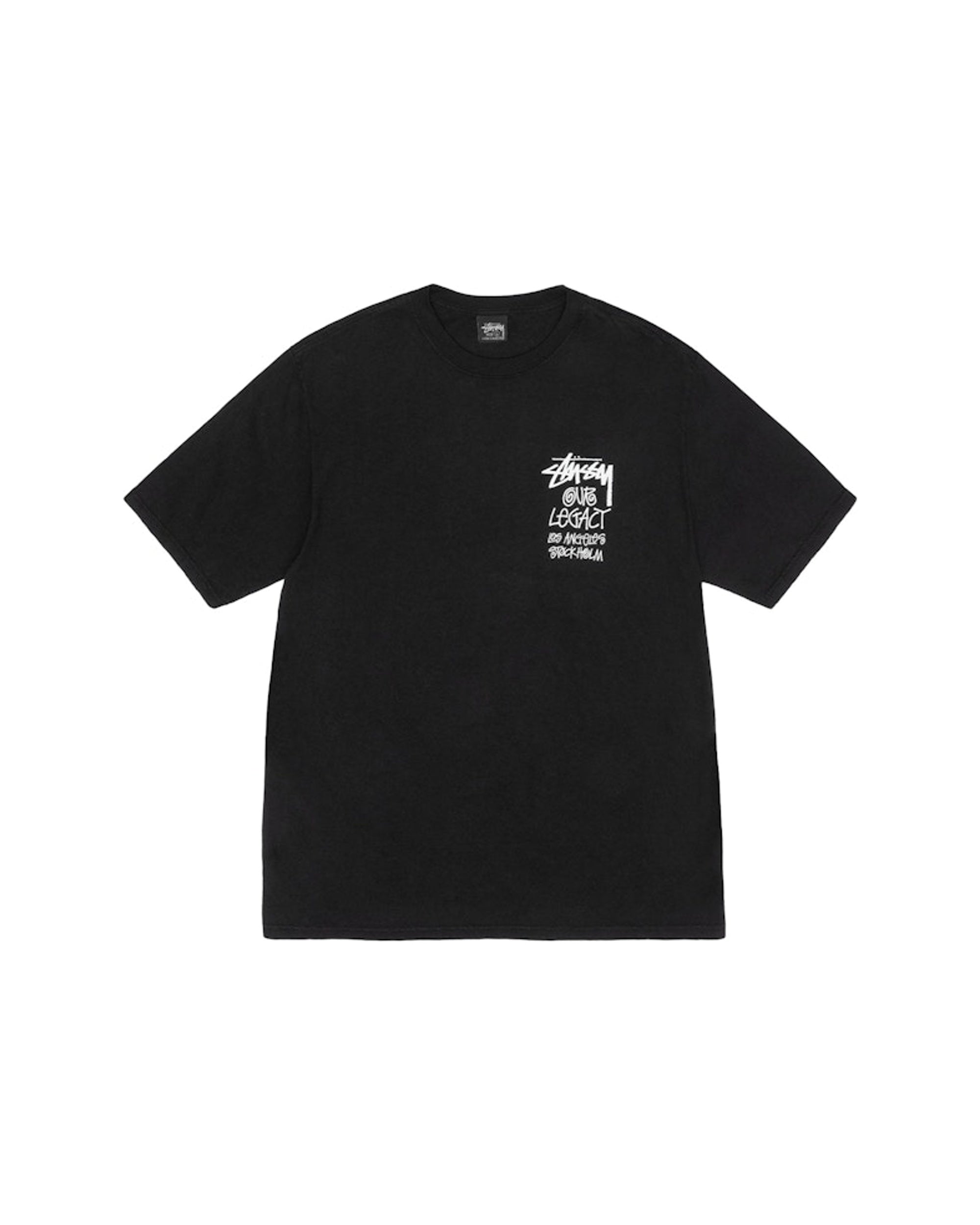 Stussy x Our Legacy Work Shop 8 Ball Yin Yang Pigment Dyed Tee Black