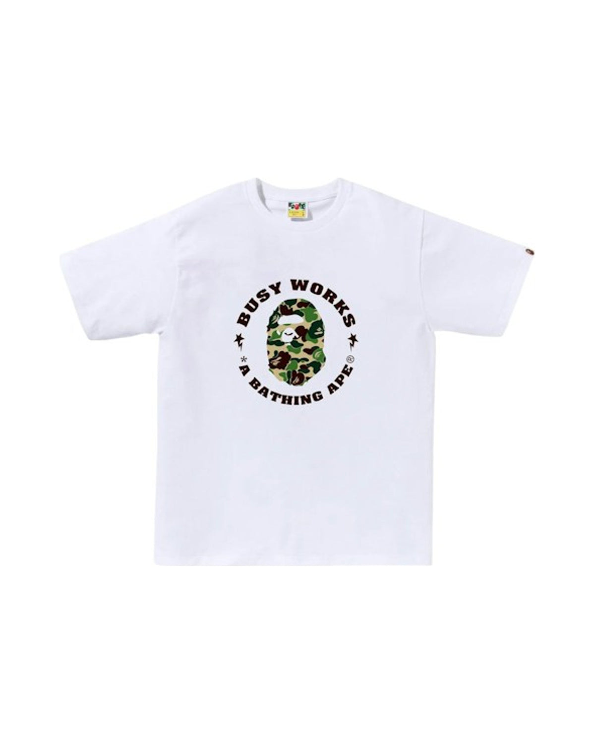 BAPE ABC Camo Busy Works Sta Tee White/Green