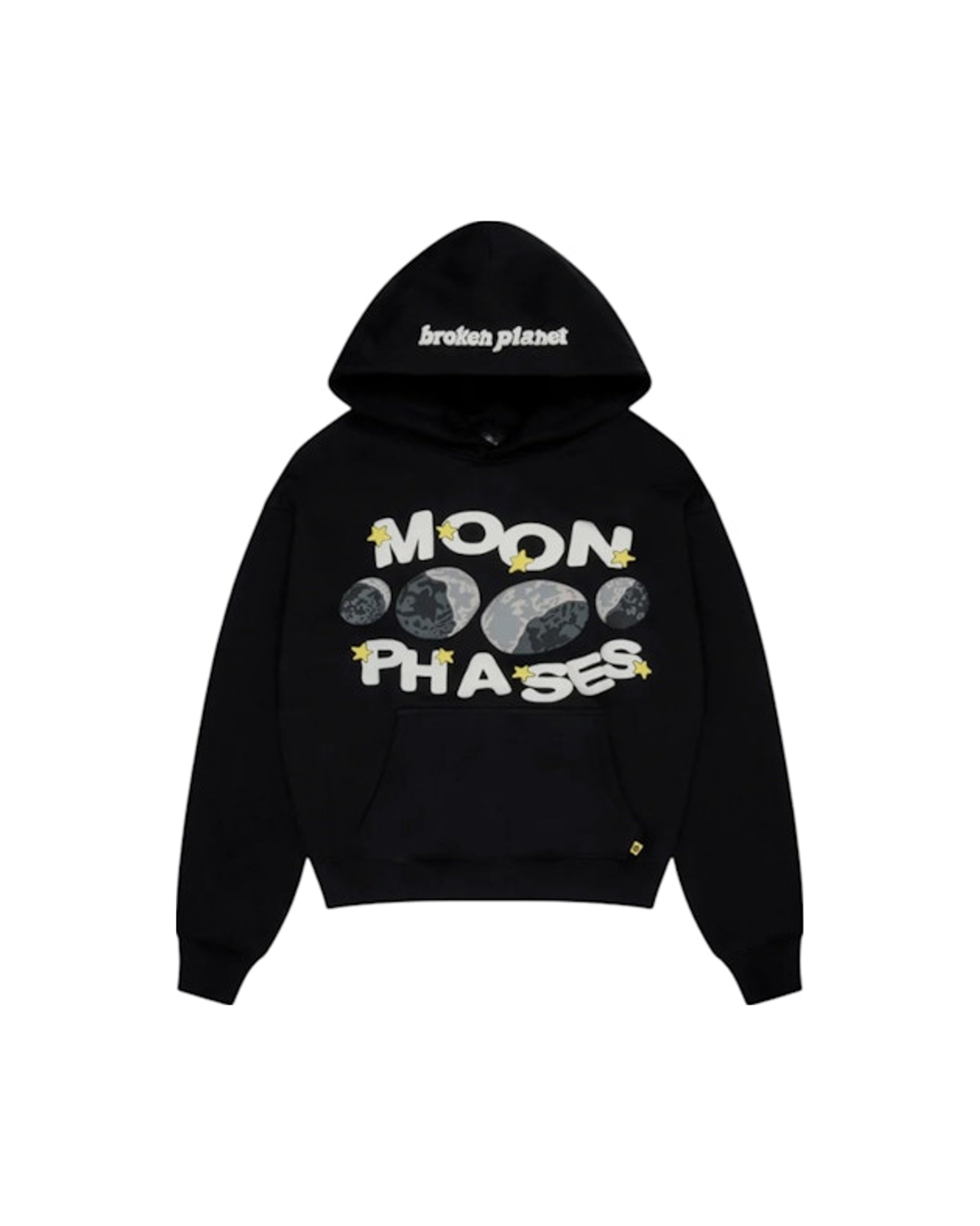 Broken Planet Moon Phases Hoodie Midnight Black