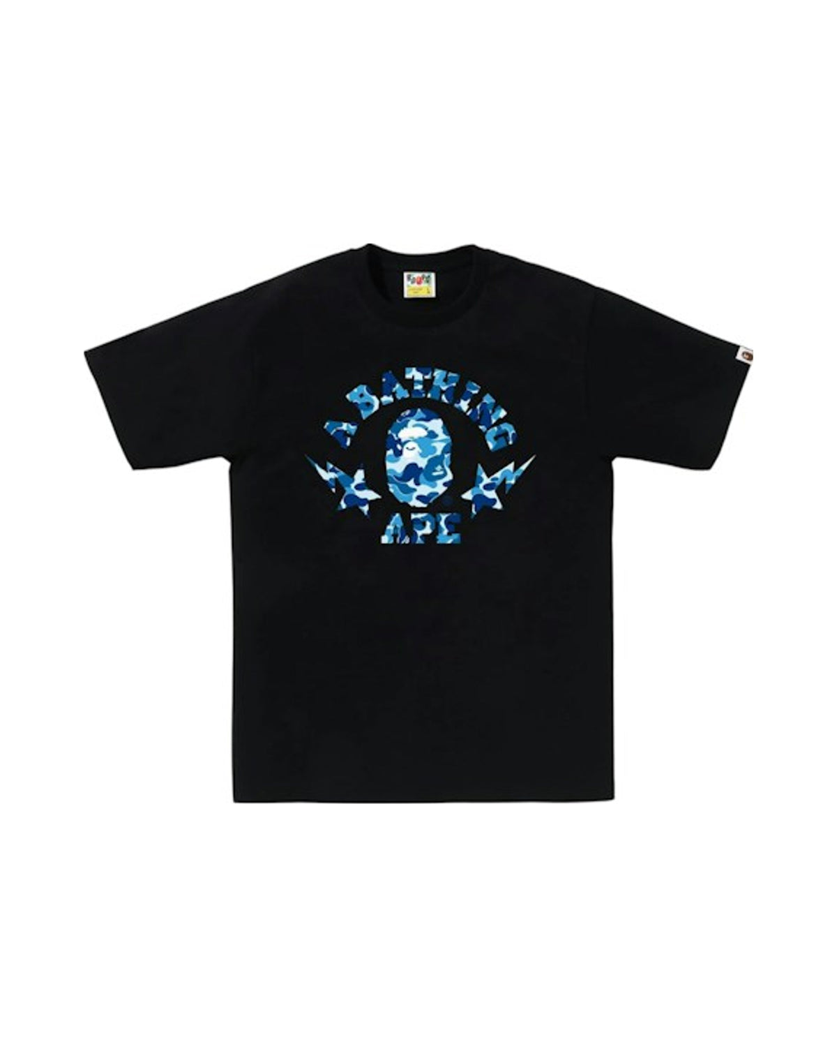 BAPE ABC Camo Sta College Tee Black/Blue