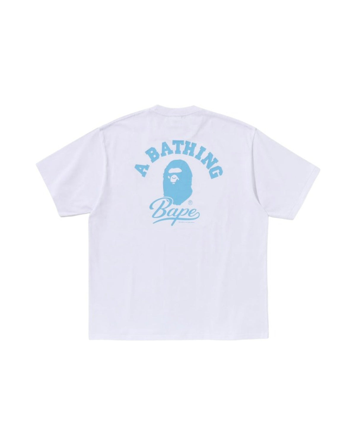 BAPE Cursive College Logo Relaxed Fit Tee White