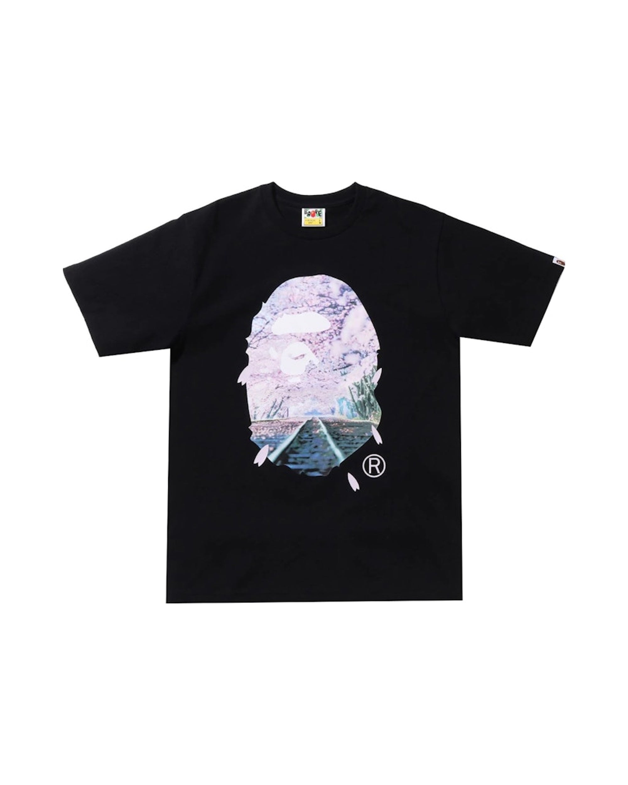 BAPE Sakura Photo Ape Head Tee (SS22) Black
