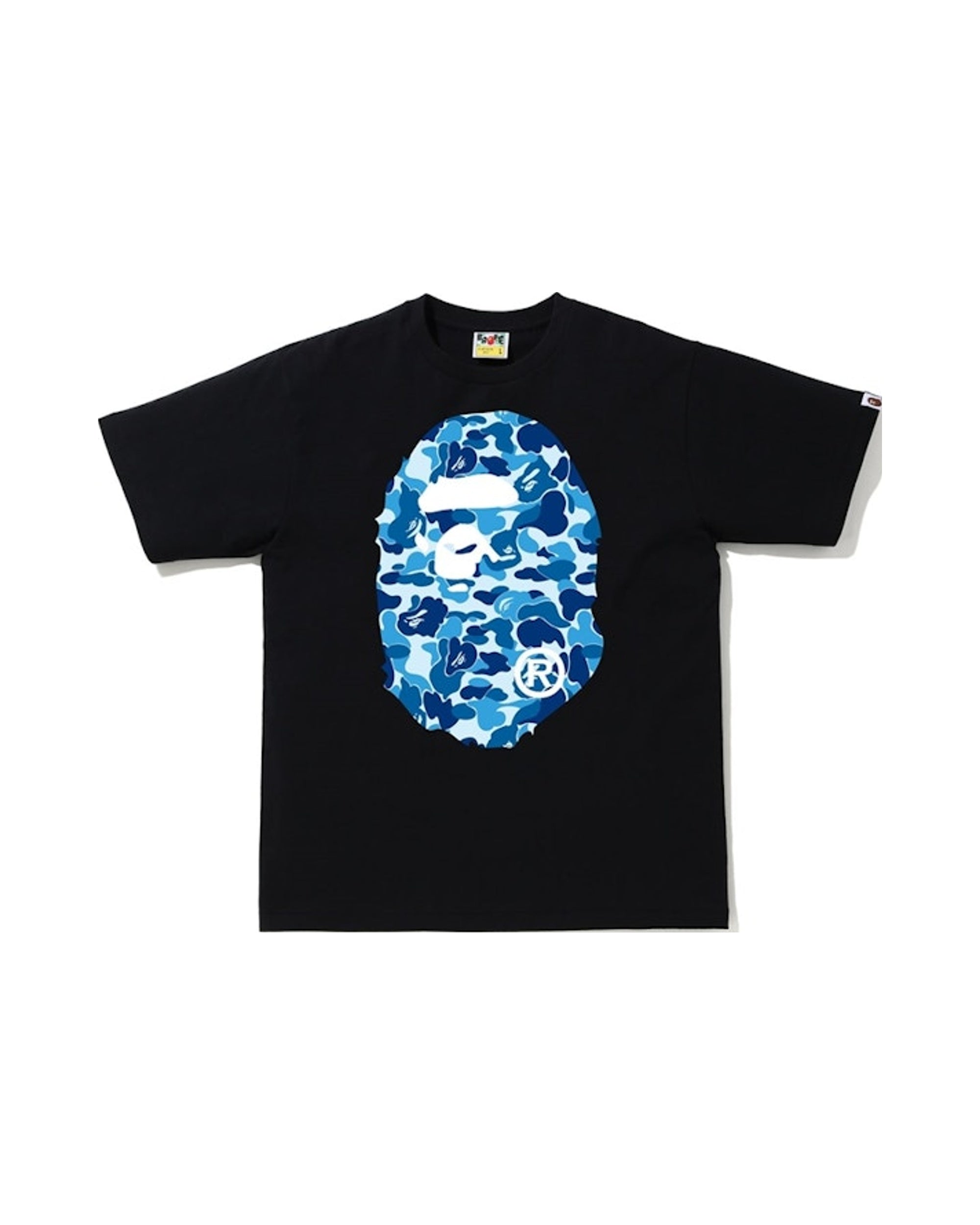 BAPE ABC Camo Big Ape Head Tee Black/Blue