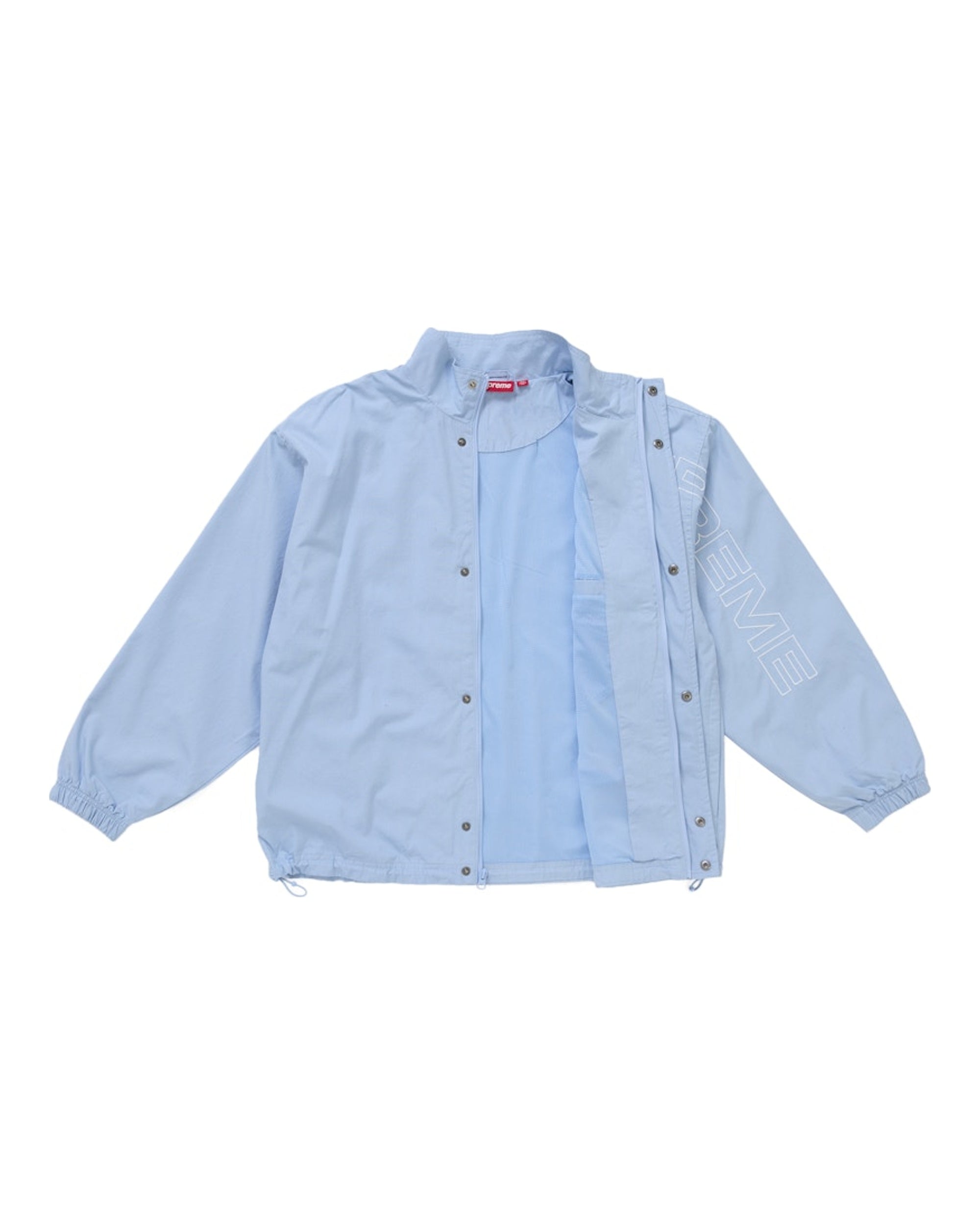 Supreme Spellout Embroidered Ripstop Track Jacket Light Blue