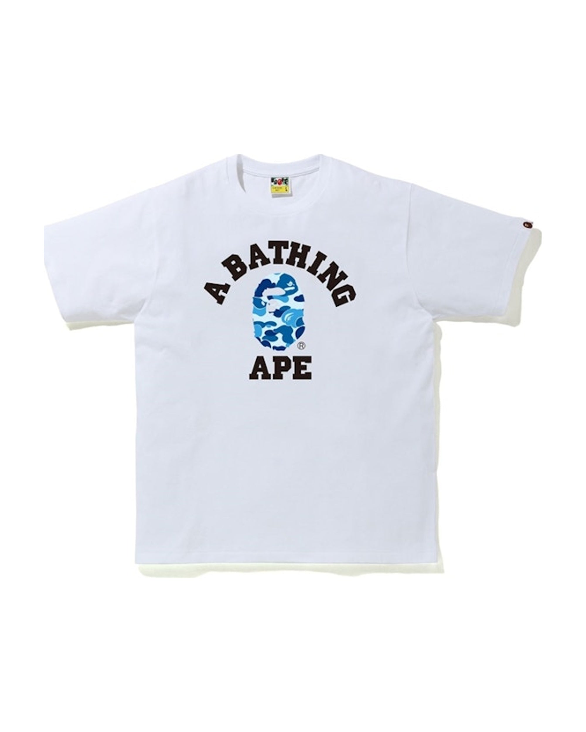 BAPE ABC Camo College Tee White/Blue