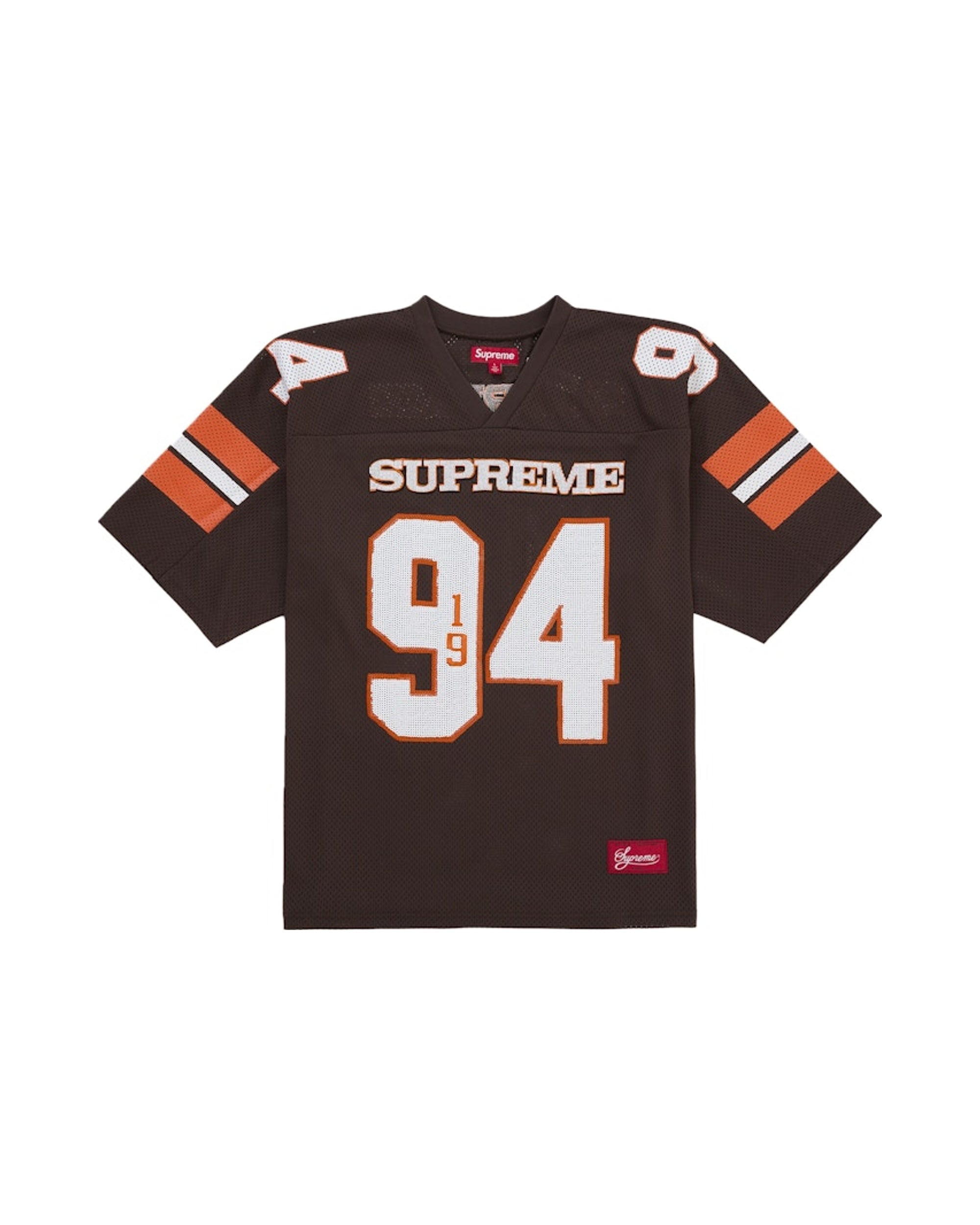 Supreme Sequin Football Jersey Brown