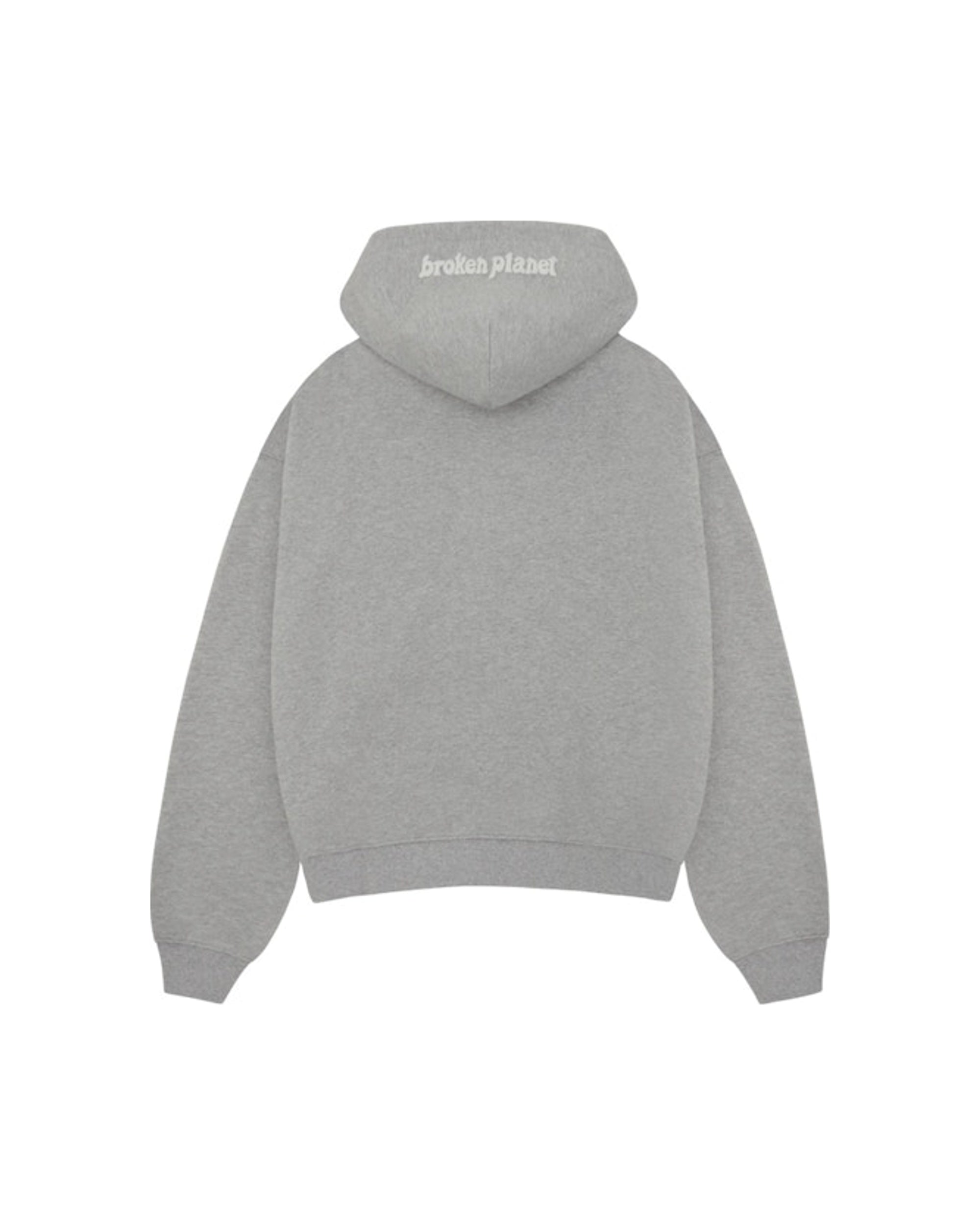 Broken Planet Zip Up Hoodie Heather Grey