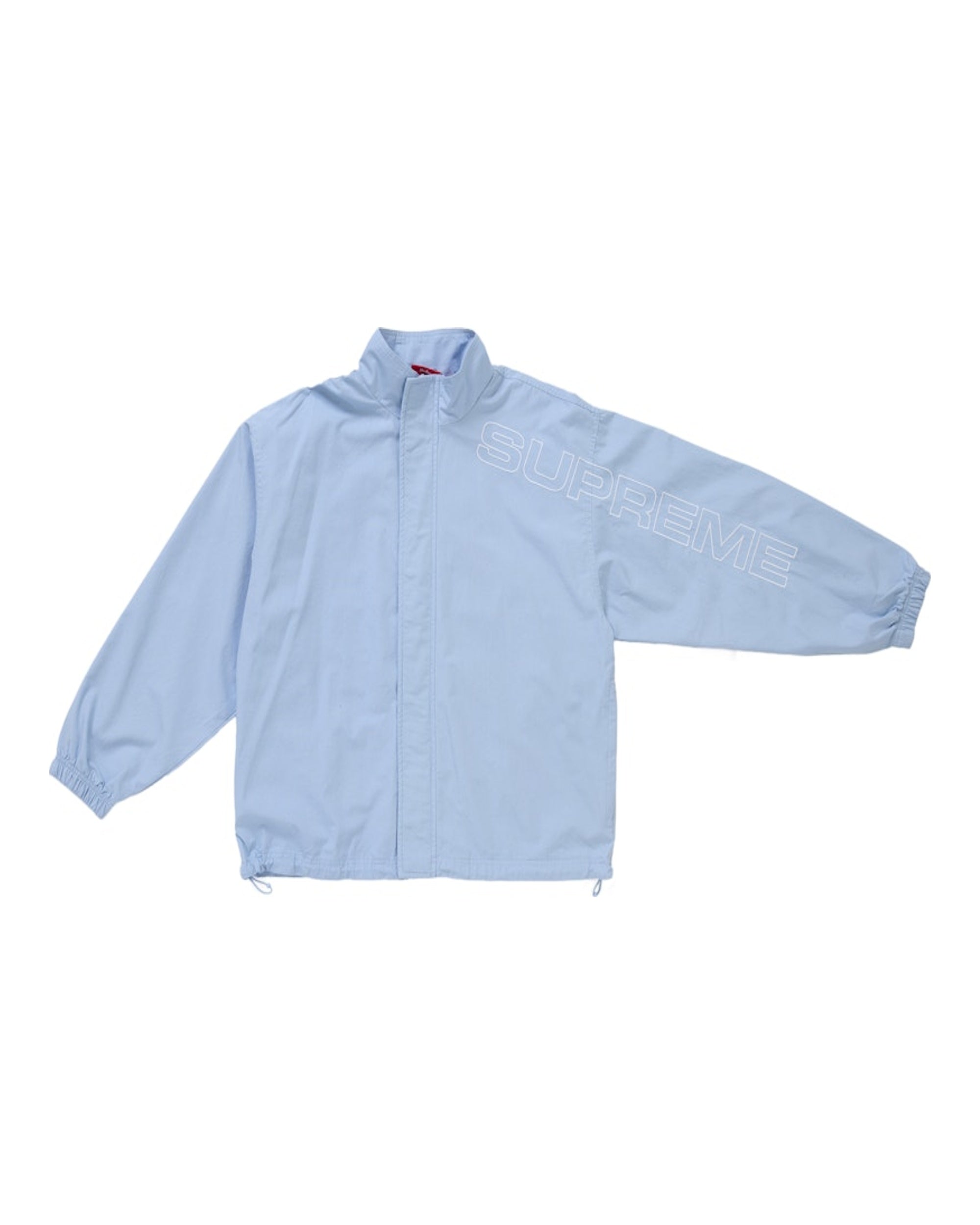 Supreme Spellout Embroidered Ripstop Track Jacket Light Blue