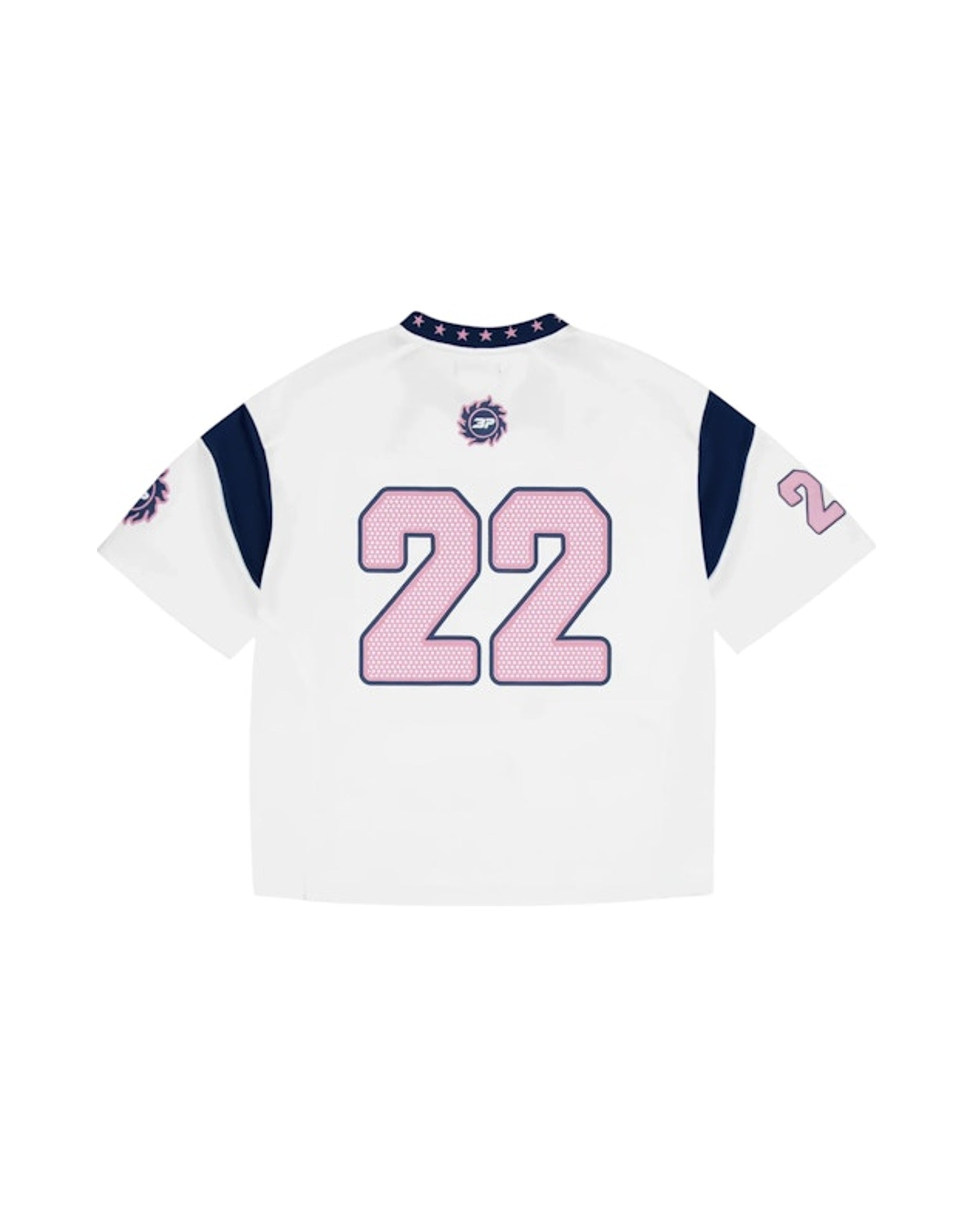 Broken Planet Market All Star Jersey White/Blue/Pink