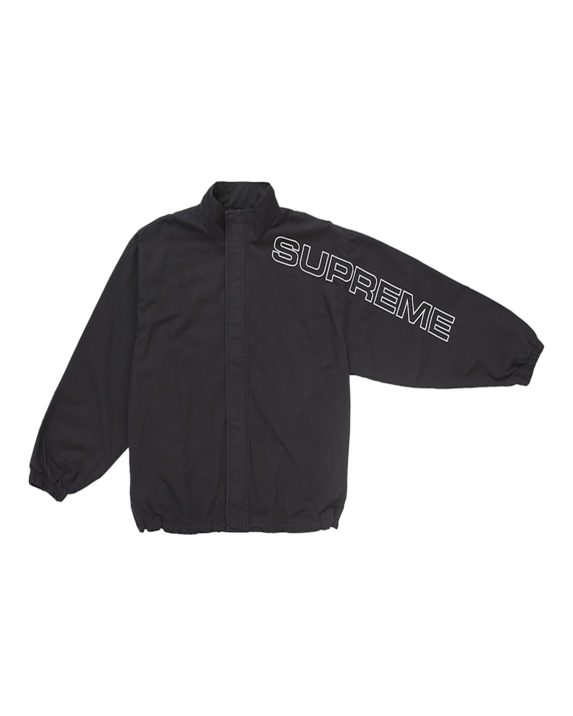 Supreme Spellout Embroidered Ripstop Track Jacket Black