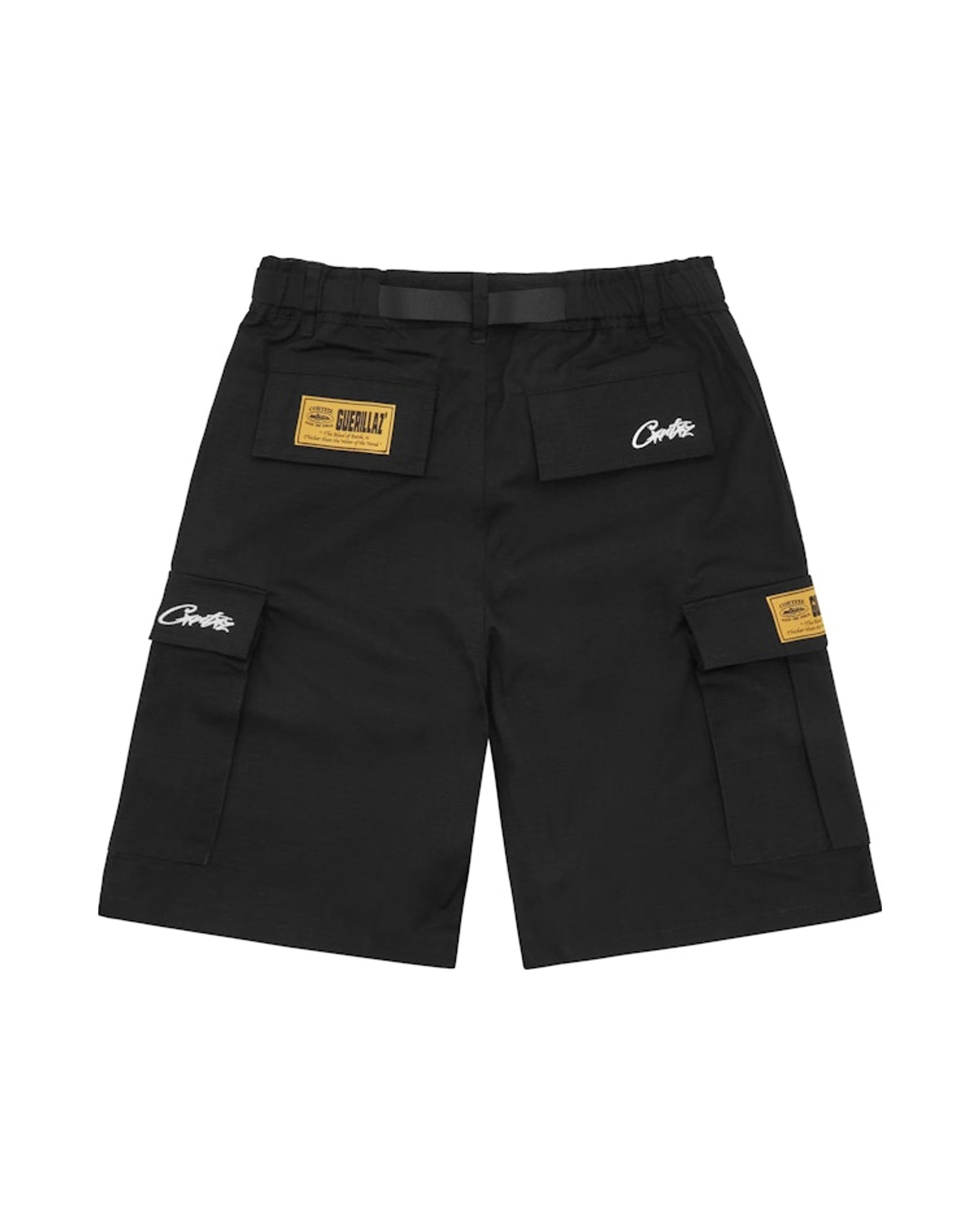Corteiz Alcatraz Cargo Shorts Black