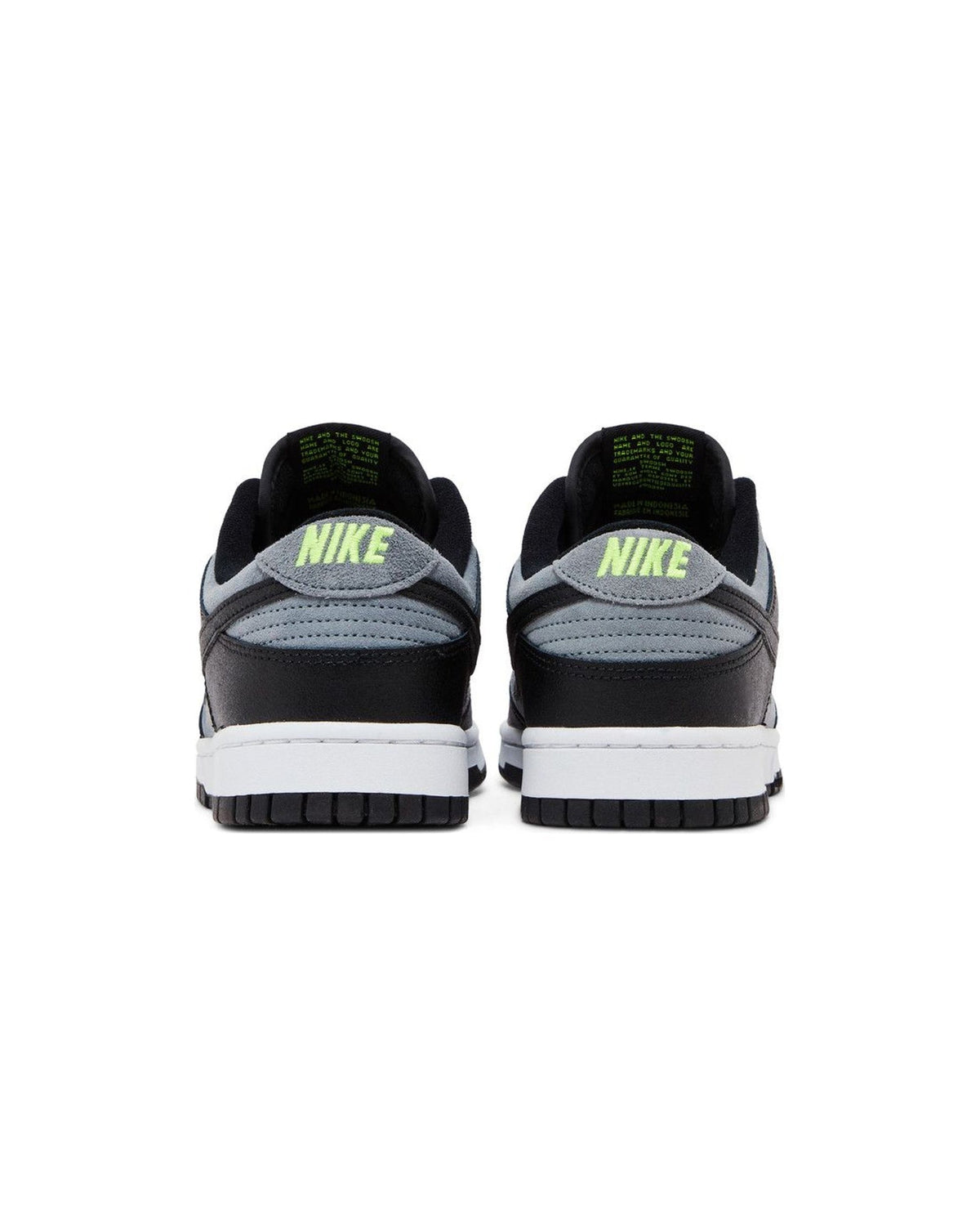 Nike Dunk Low Black Cool Grey Volt Mini Swoosh