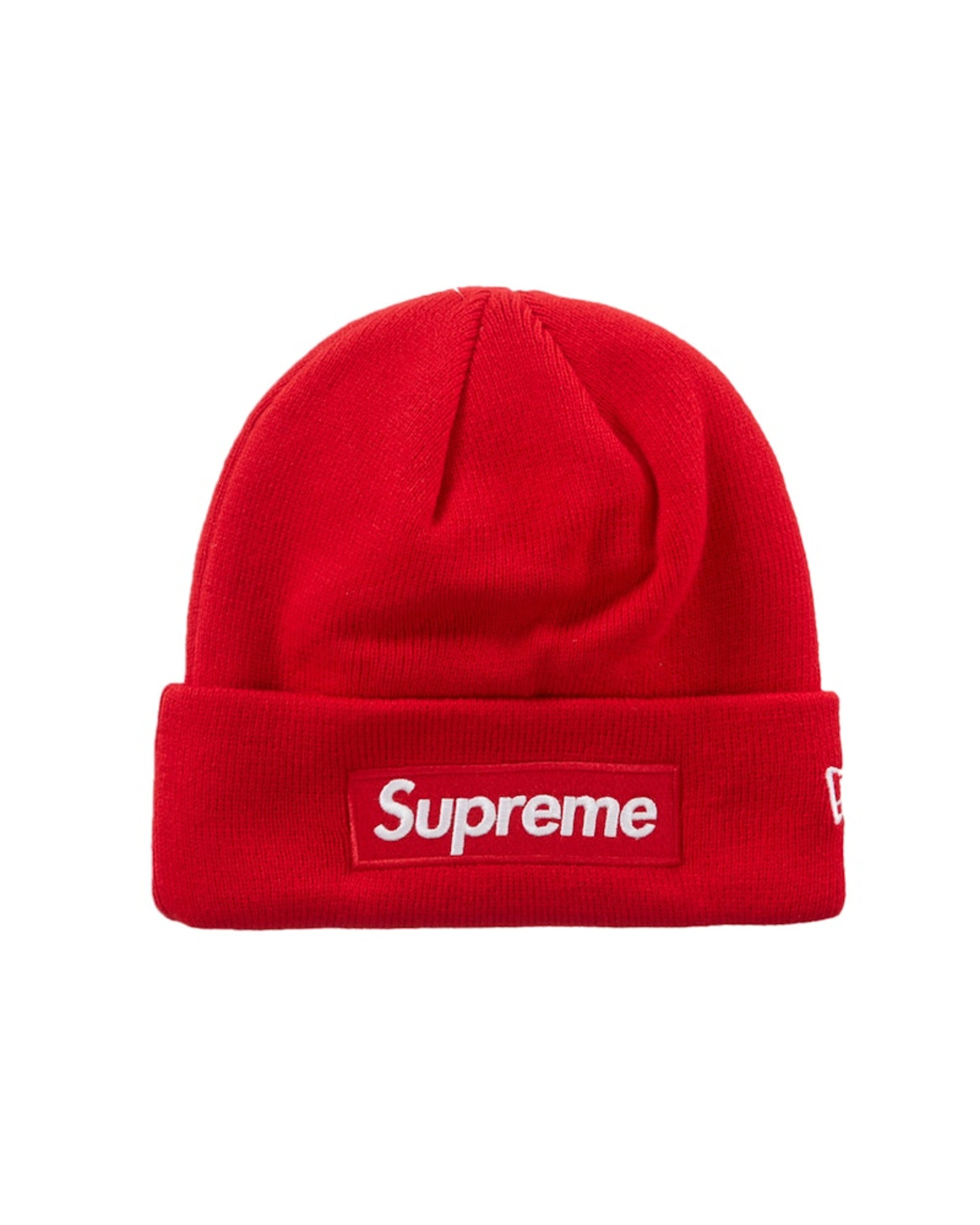 Supreme New Era Box Logo Beanie (FW23) Red